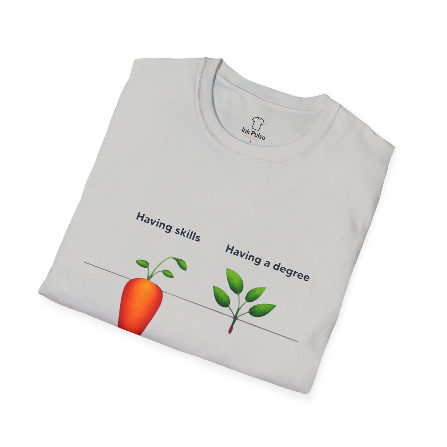 Ink Pulse Print - Skills vs Degree T-Shirt. (Produced in Australia)