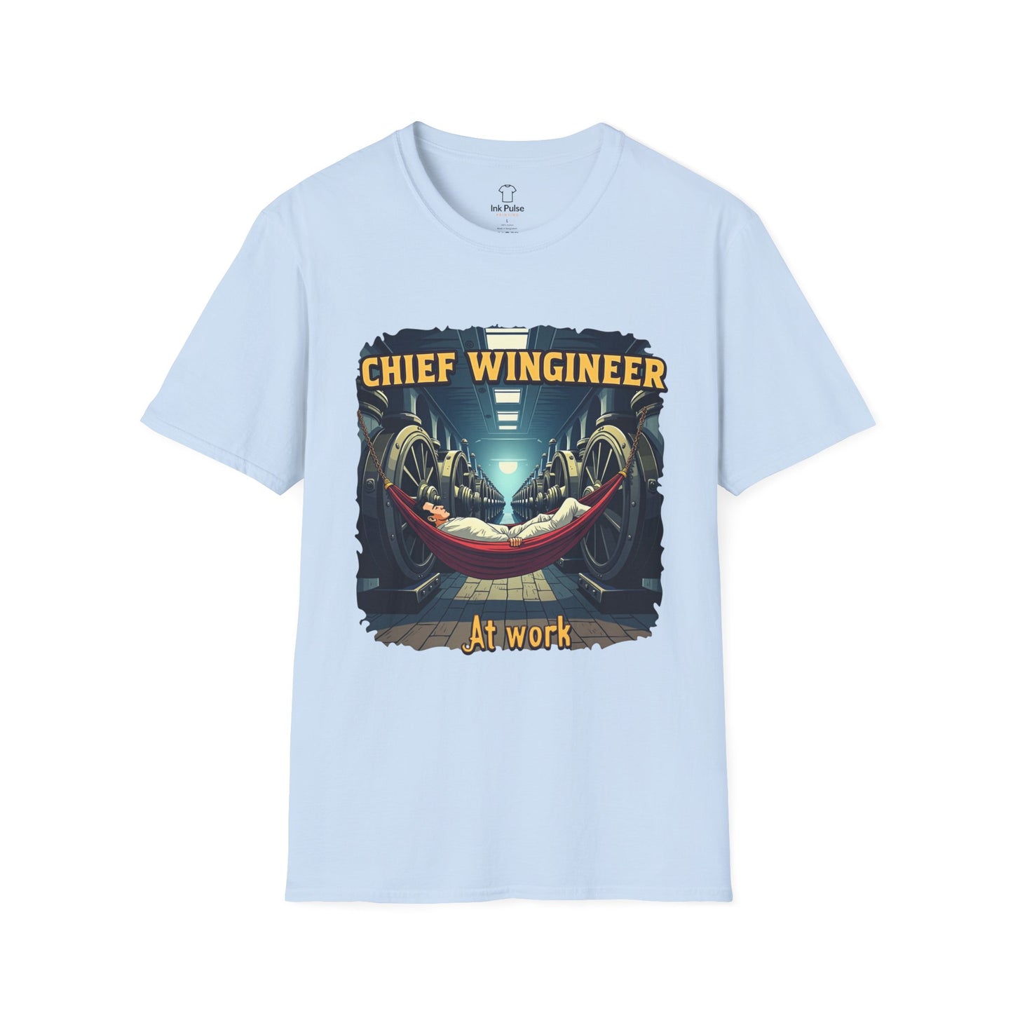 Ink Pulse Print - Chief Wingineer at Work Unisex T-Shirt. (Produced in Australia)