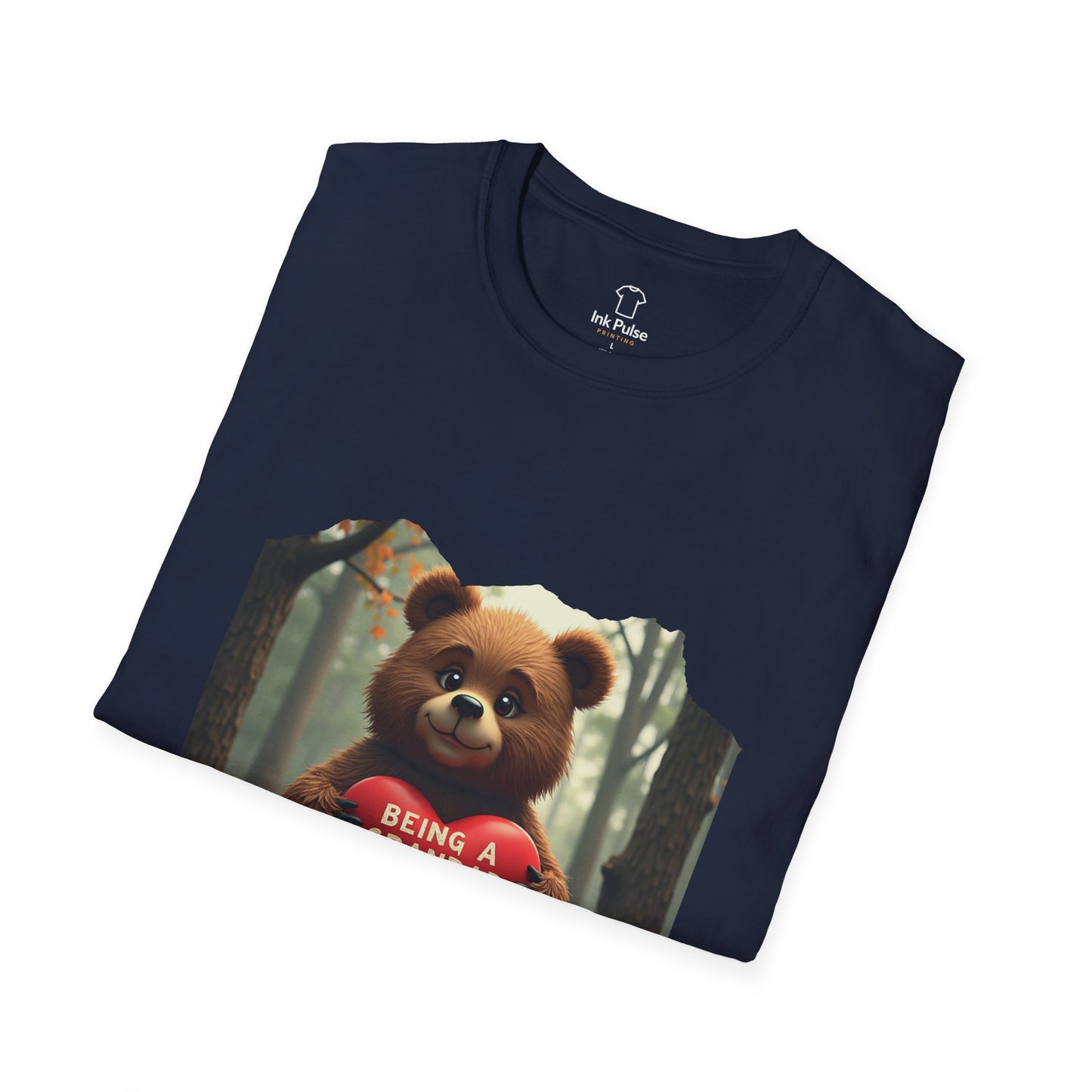 Ink Pulse Print - Cute Grandpa Bear T-Shirt. (Produced in Australia)