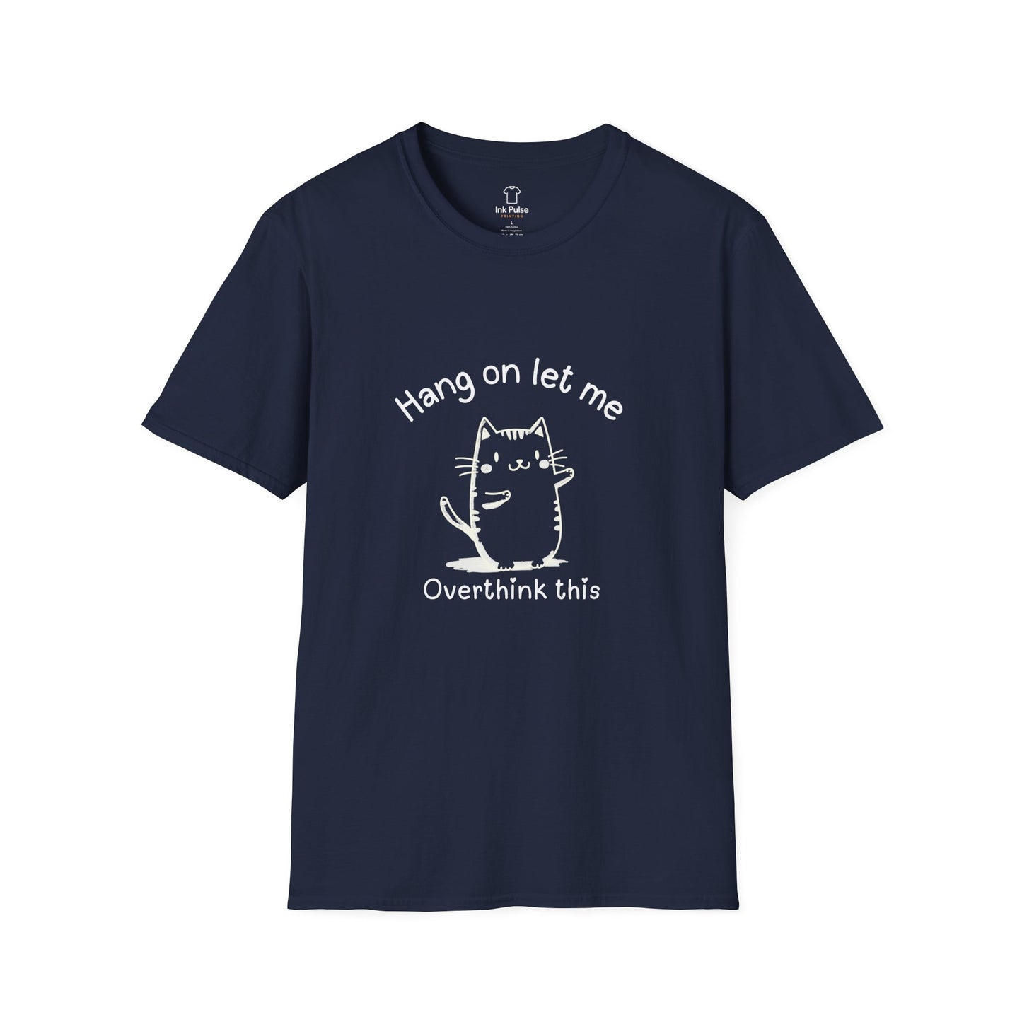 Ink Pulse Print - Overthink This Unisex Softstyle T-Shirt, Funny Graphic Tee.