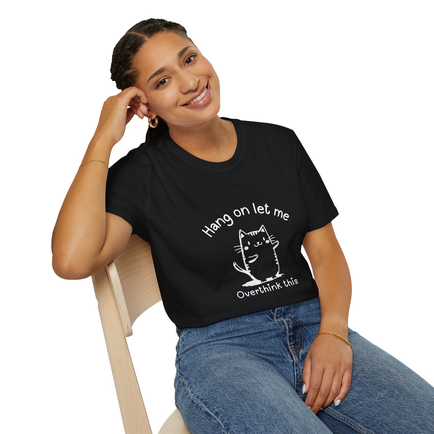Ink Pulse Print - Overthink This Unisex Softstyle T-Shirt, Funny Graphic Tee.