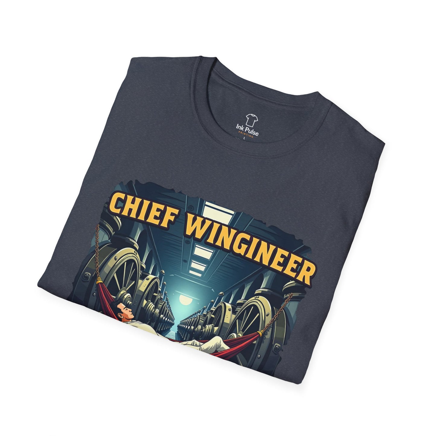 Ink Pulse Print - Chief Wingineer at Work Unisex T-Shirt. (Produced in Australia)
