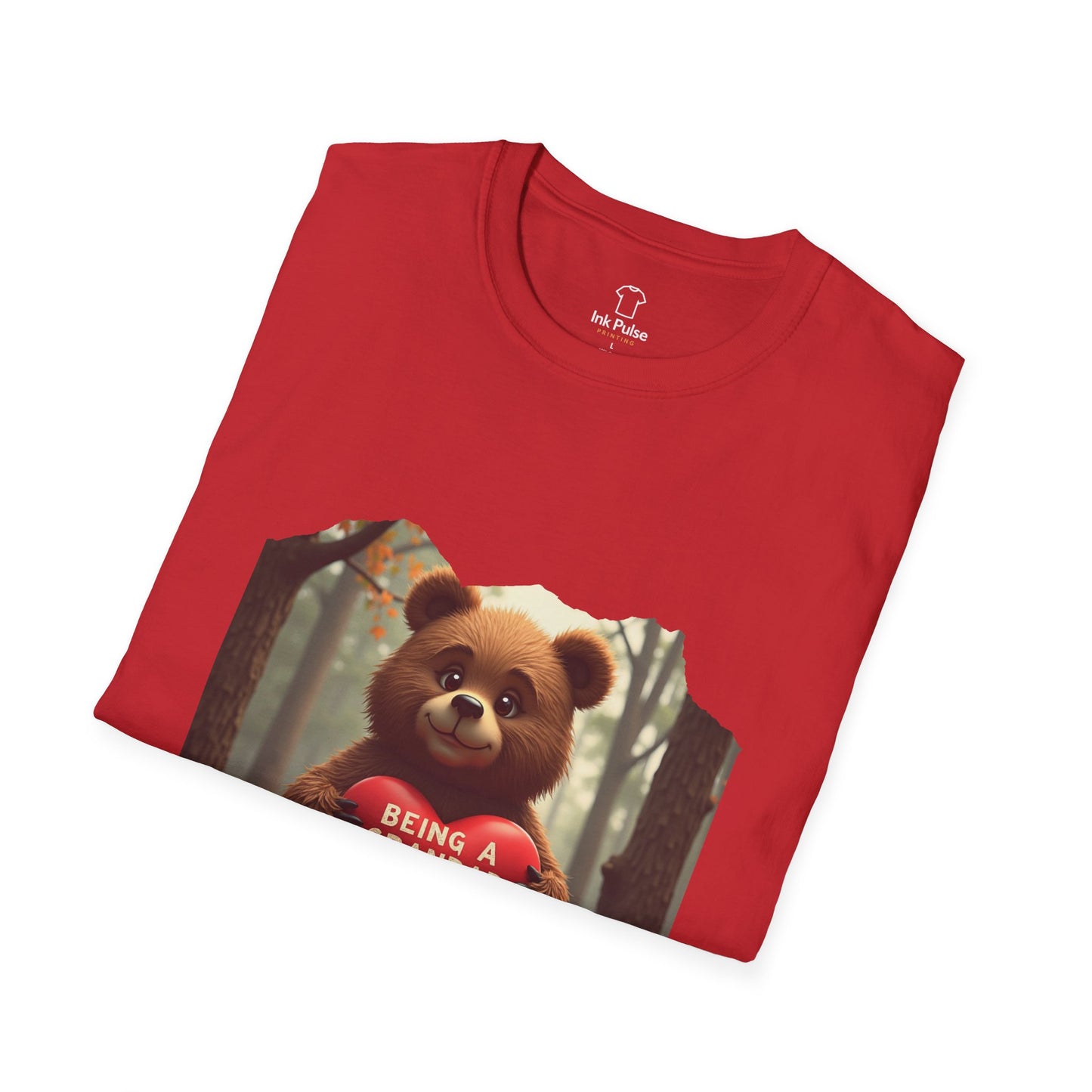 Ink Pulse Print - Cute Grandpa Bear T-Shirt. (Produced in Australia)
