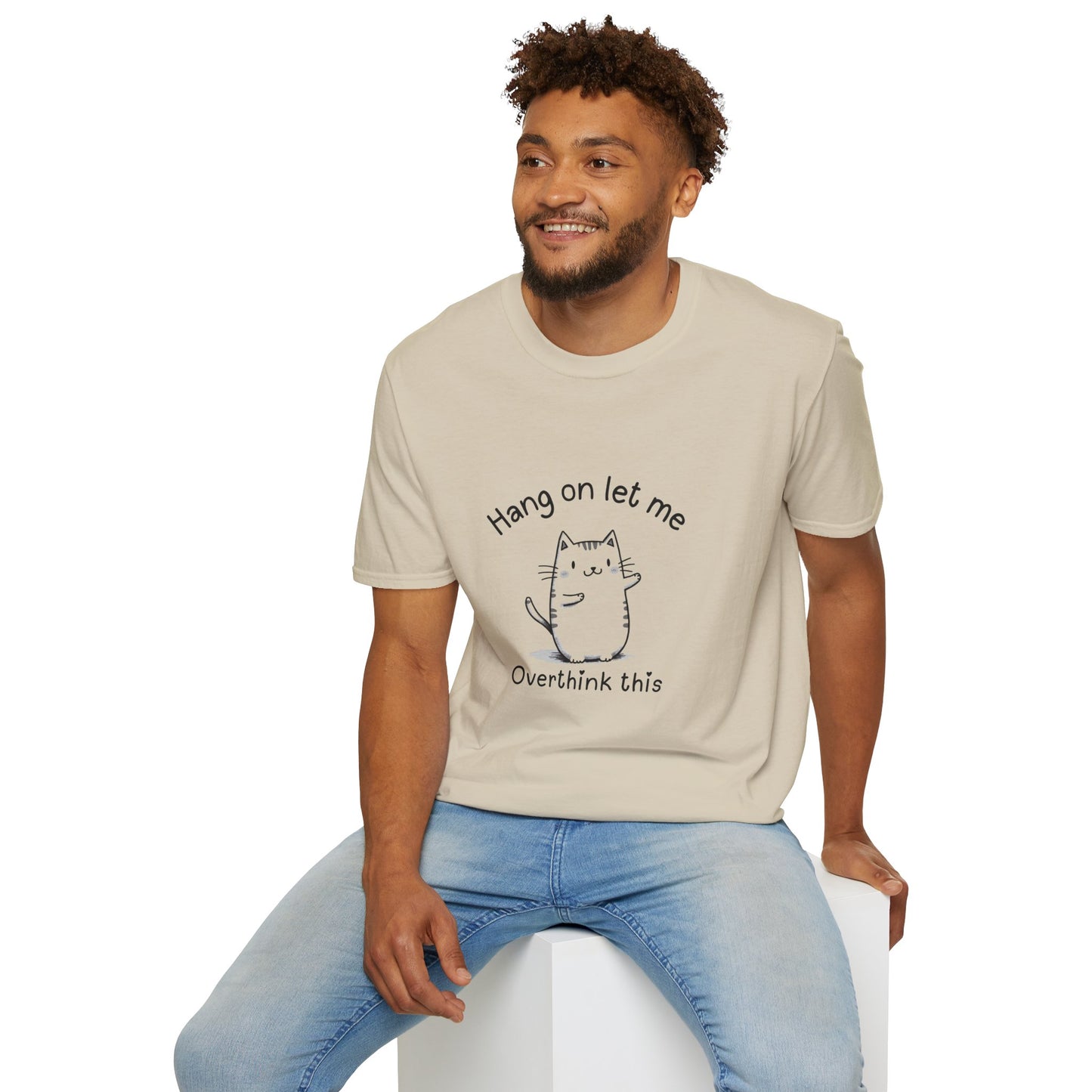Ink Pulse Print - Overthink This Unisex Softstyle T-Shirt, Funny Graphic Tee.
