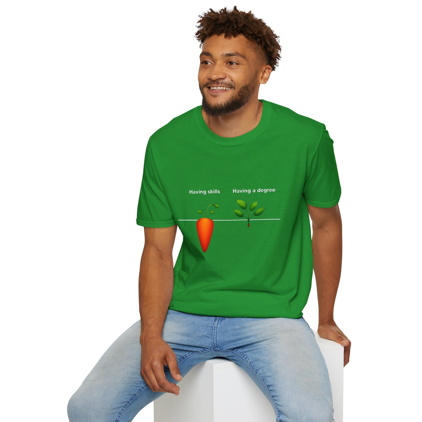 Ink Pulse Print - Skills vs Degree T-Shirt. (Produced in Australia)
