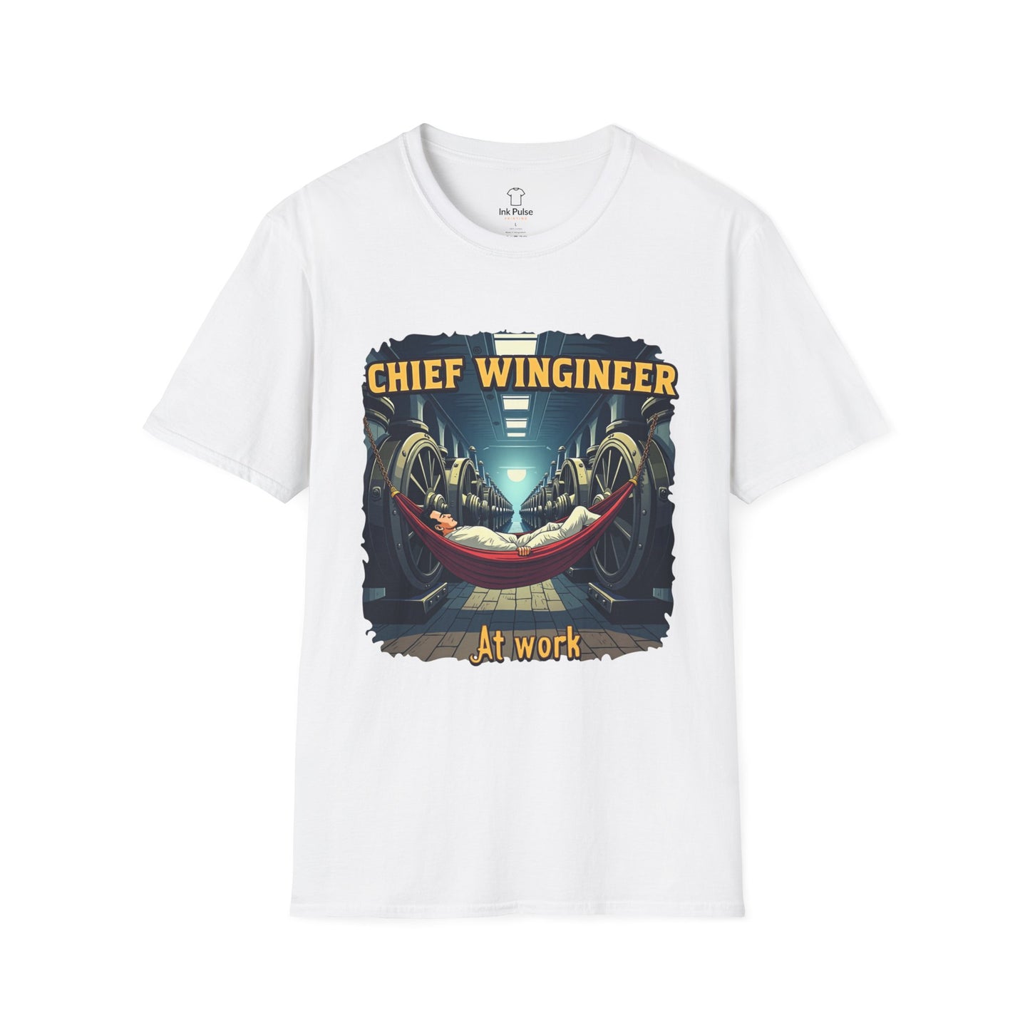 Ink Pulse Print - Chief Wingineer at Work Unisex T-Shirt. (Produced in Australia)