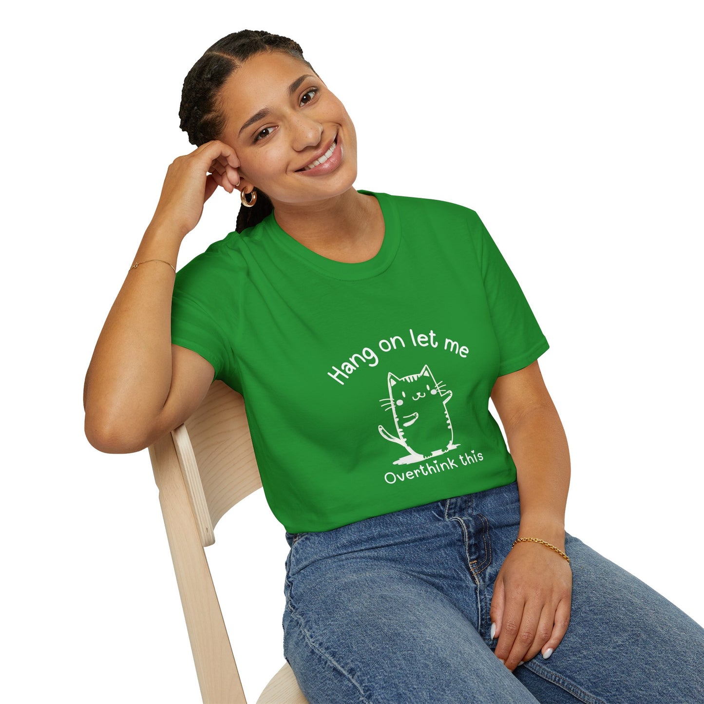 Ink Pulse Print - Overthink This Unisex Softstyle T-Shirt, Funny Graphic Tee.