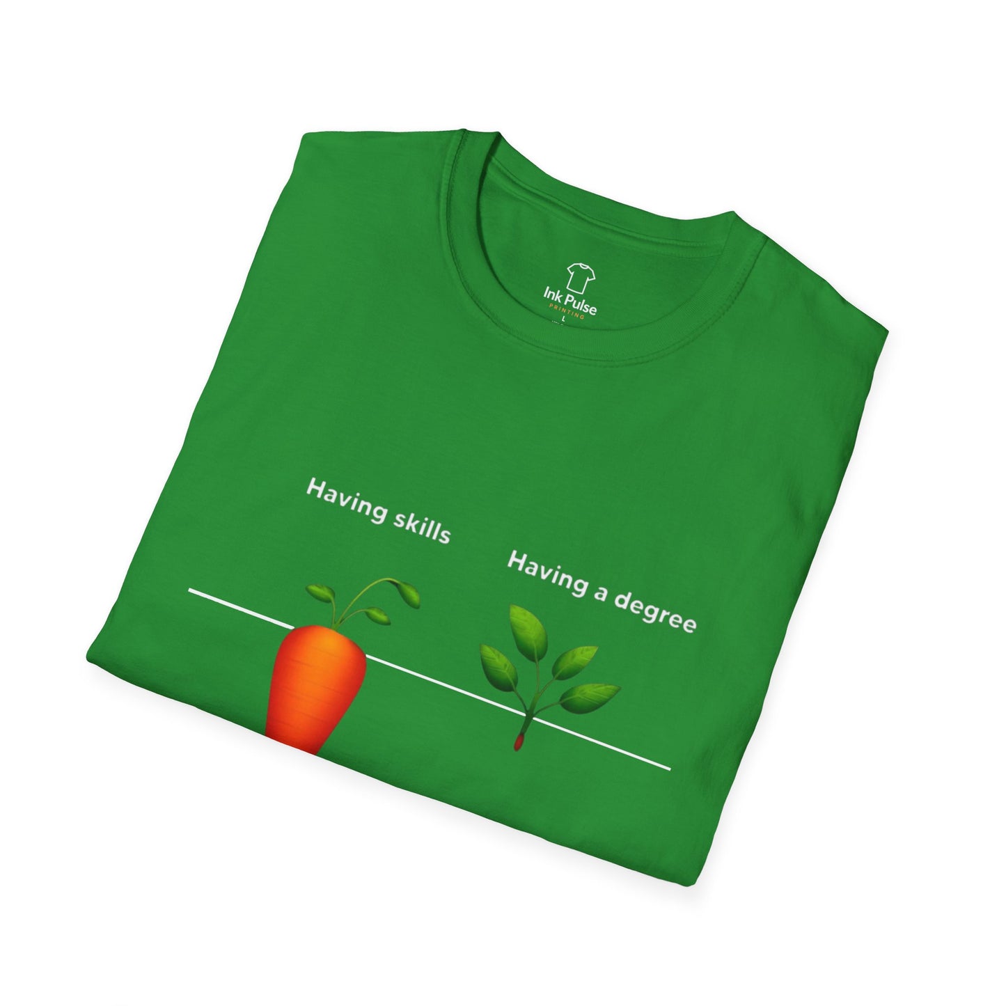 Ink Pulse Print - Skills vs Degree T-Shirt. (Produced in Australia)
