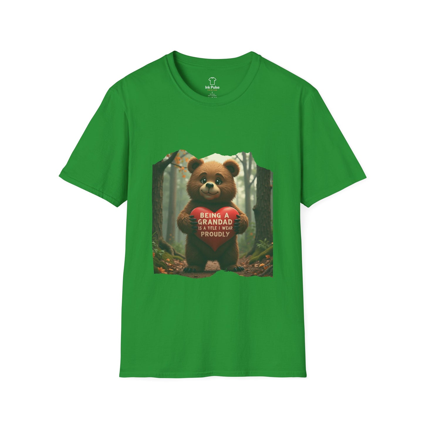Ink Pulse Print - Cute Grandpa Bear T-Shirt. (Produced in Australia)