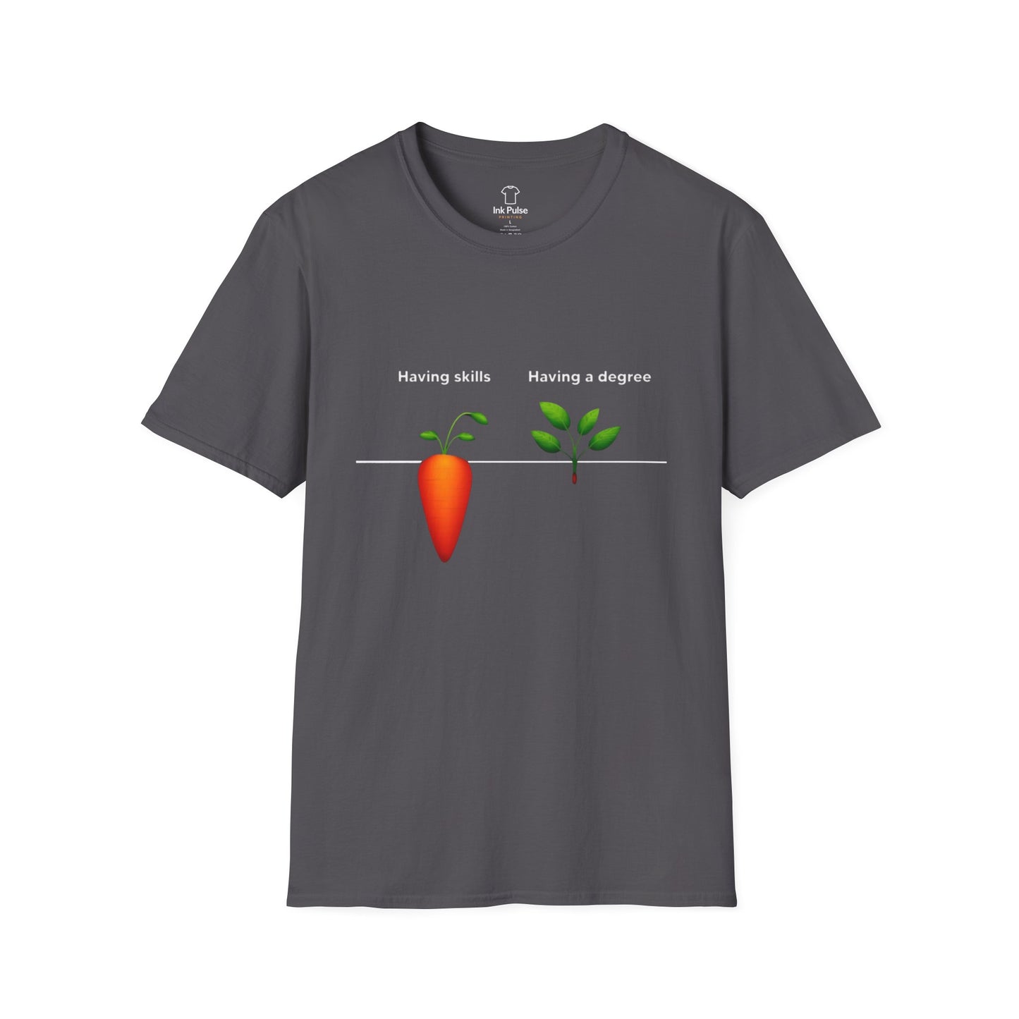Ink Pulse Print - Skills vs Degree T-Shirt. (Produced in Australia)