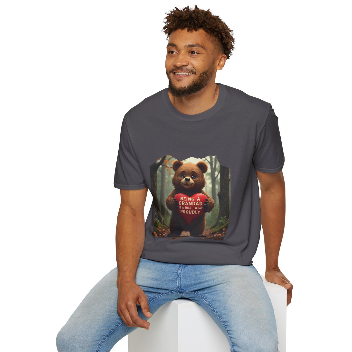 Ink Pulse Print - Cute Grandpa Bear T-Shirt. (Produced in Australia)