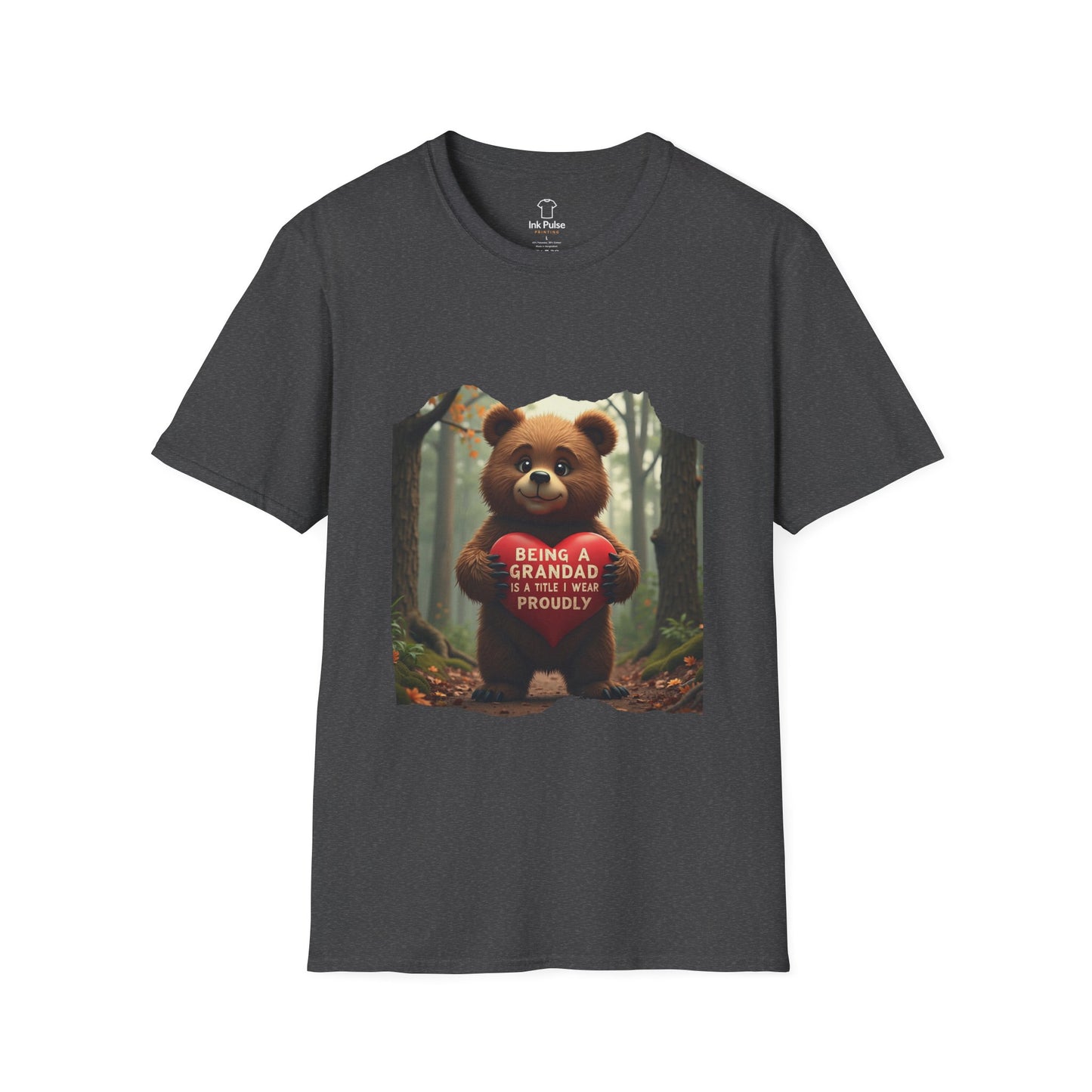 Ink Pulse Print - Cute Grandpa Bear T-Shirt. (Produced in Australia)