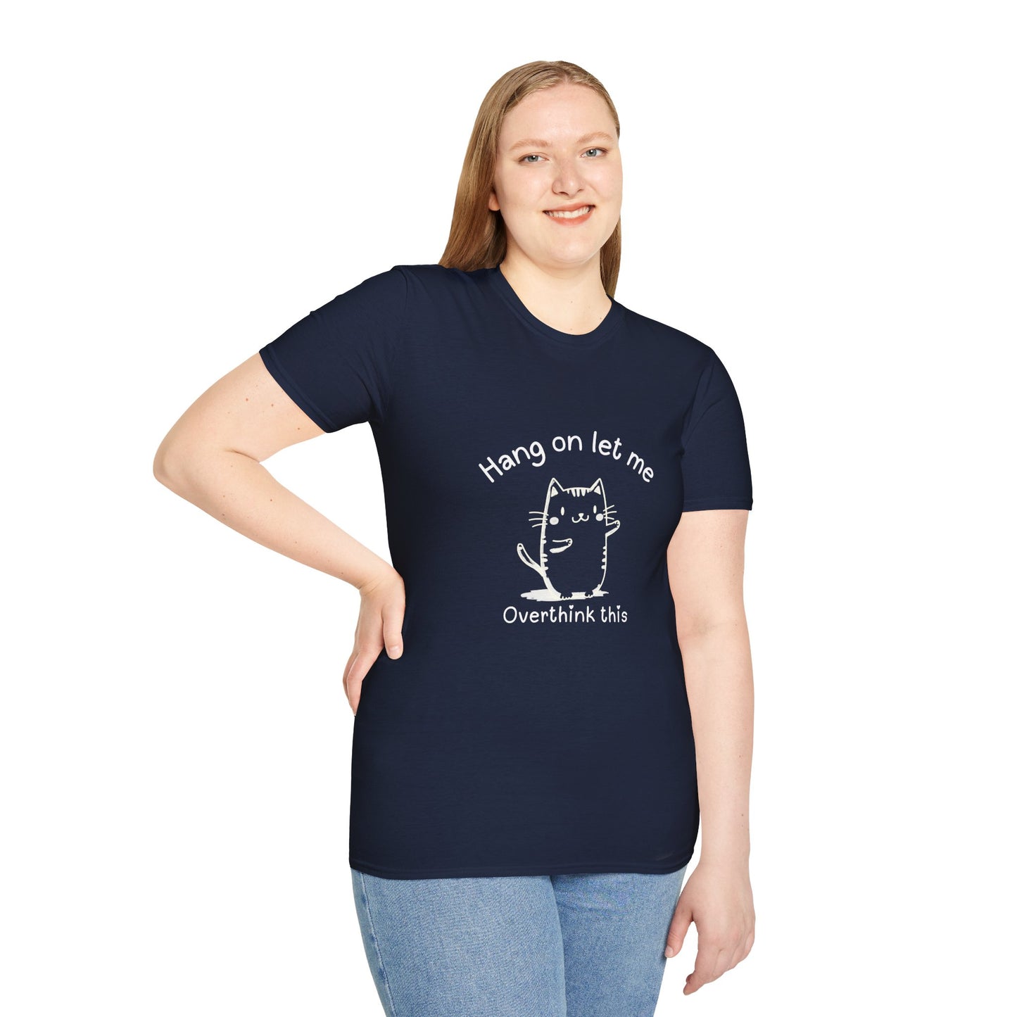 Ink Pulse Print - Overthink This Unisex Softstyle T-Shirt, Funny Graphic Tee.