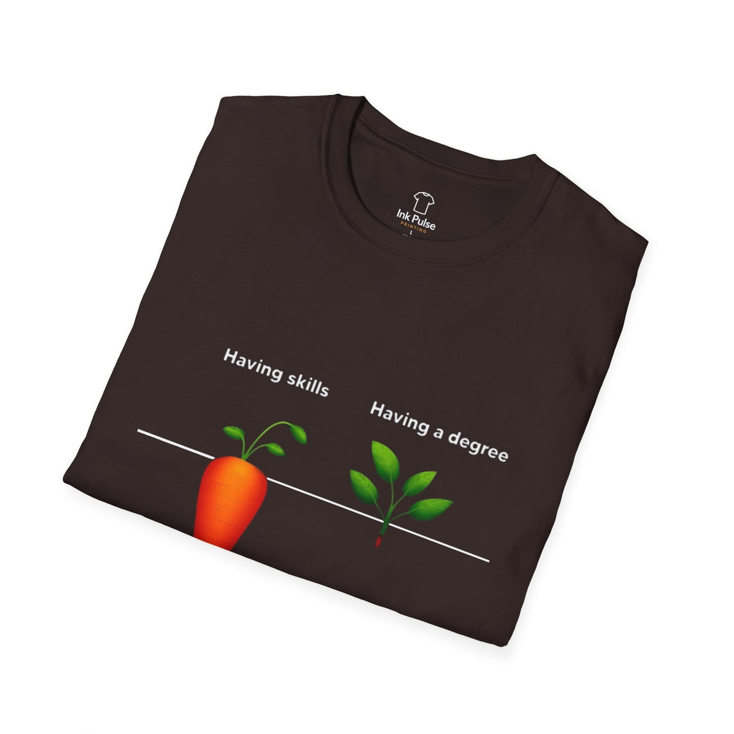 Ink Pulse Print - Skills vs Degree T-Shirt. (Produced in Australia)