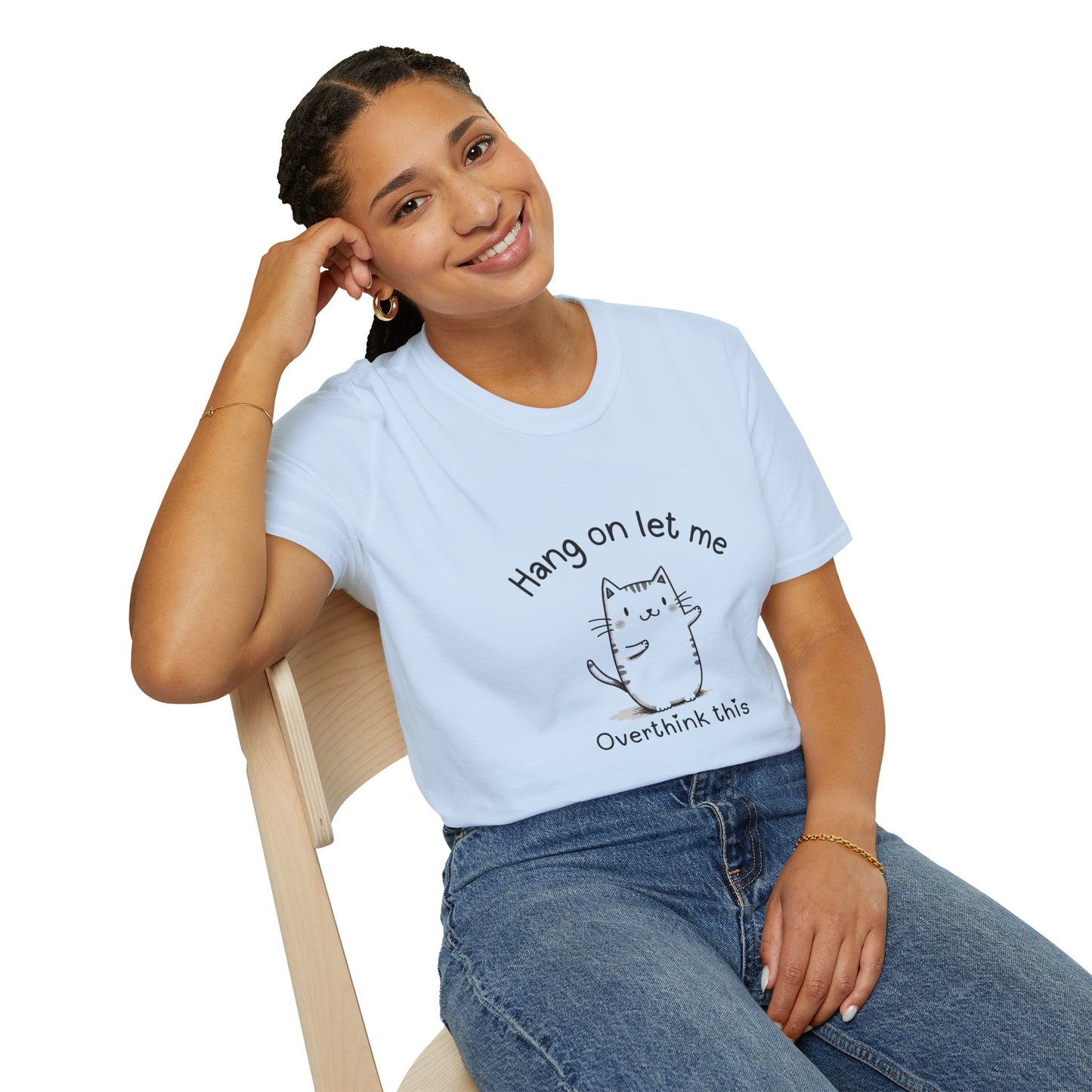 Ink Pulse Print - Overthink This Unisex Softstyle T-Shirt, Funny Graphic Tee.