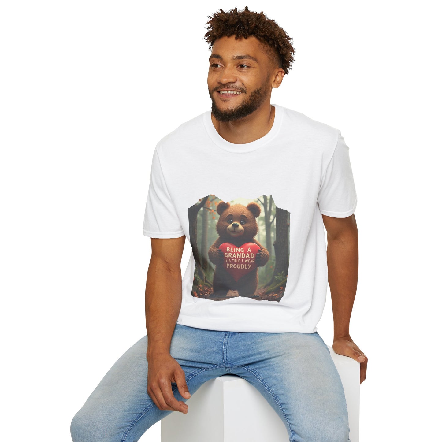 Ink Pulse Print - Cute Grandpa Bear T-Shirt. (Produced in Australia)