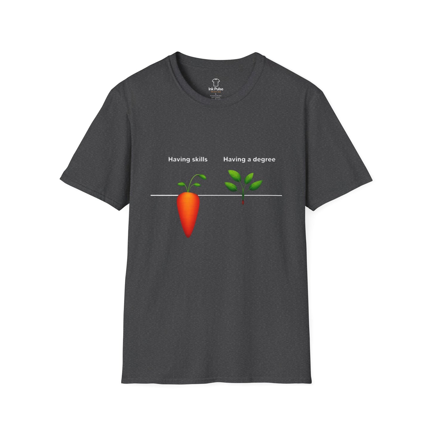 Ink Pulse Print - Skills vs Degree T-Shirt. (Produced in Australia)
