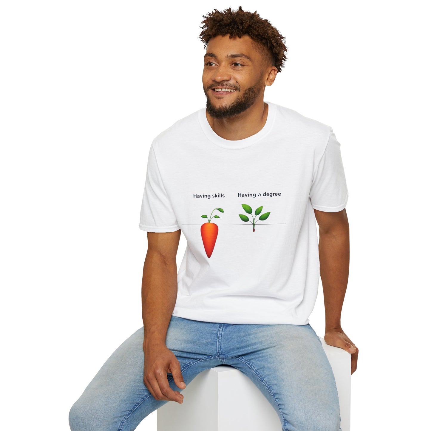 Ink Pulse Print - Skills vs Degree T-Shirt. (Produced in Australia)