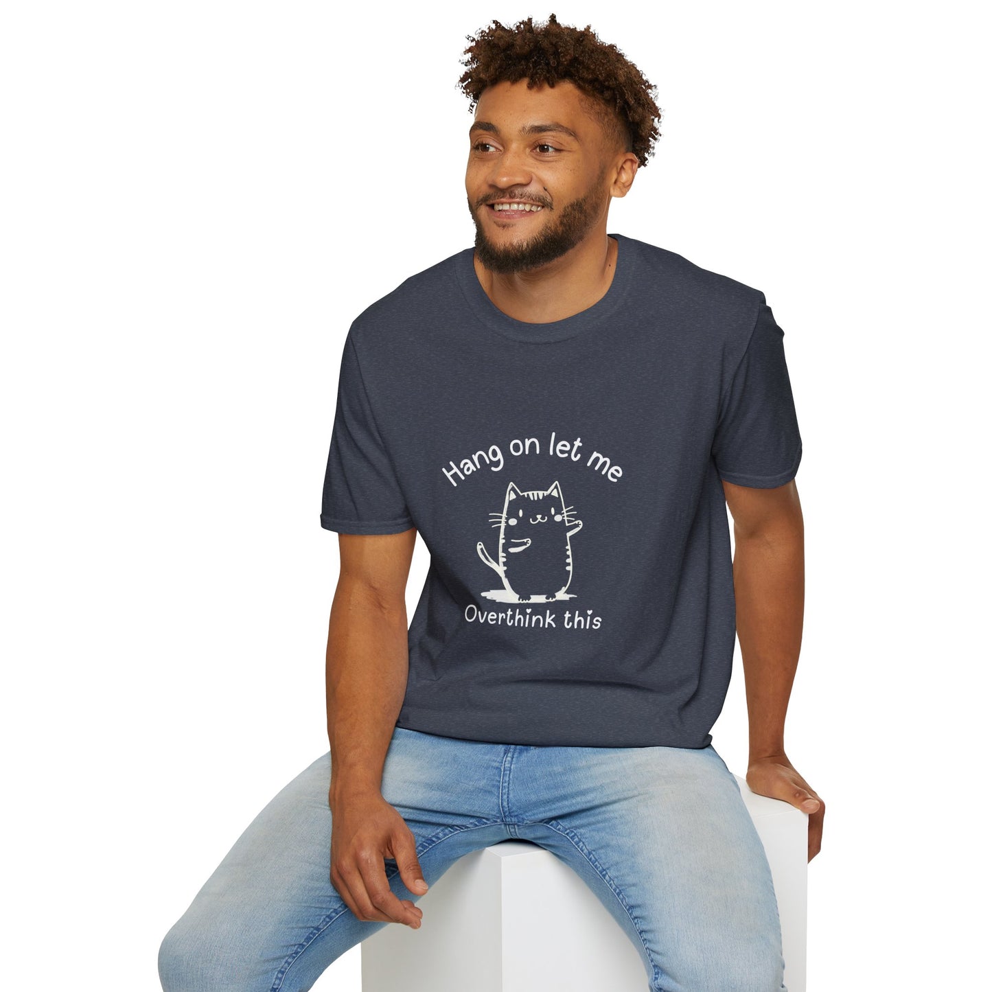 Ink Pulse Print - Overthink This Unisex Softstyle T-Shirt, Funny Graphic Tee.