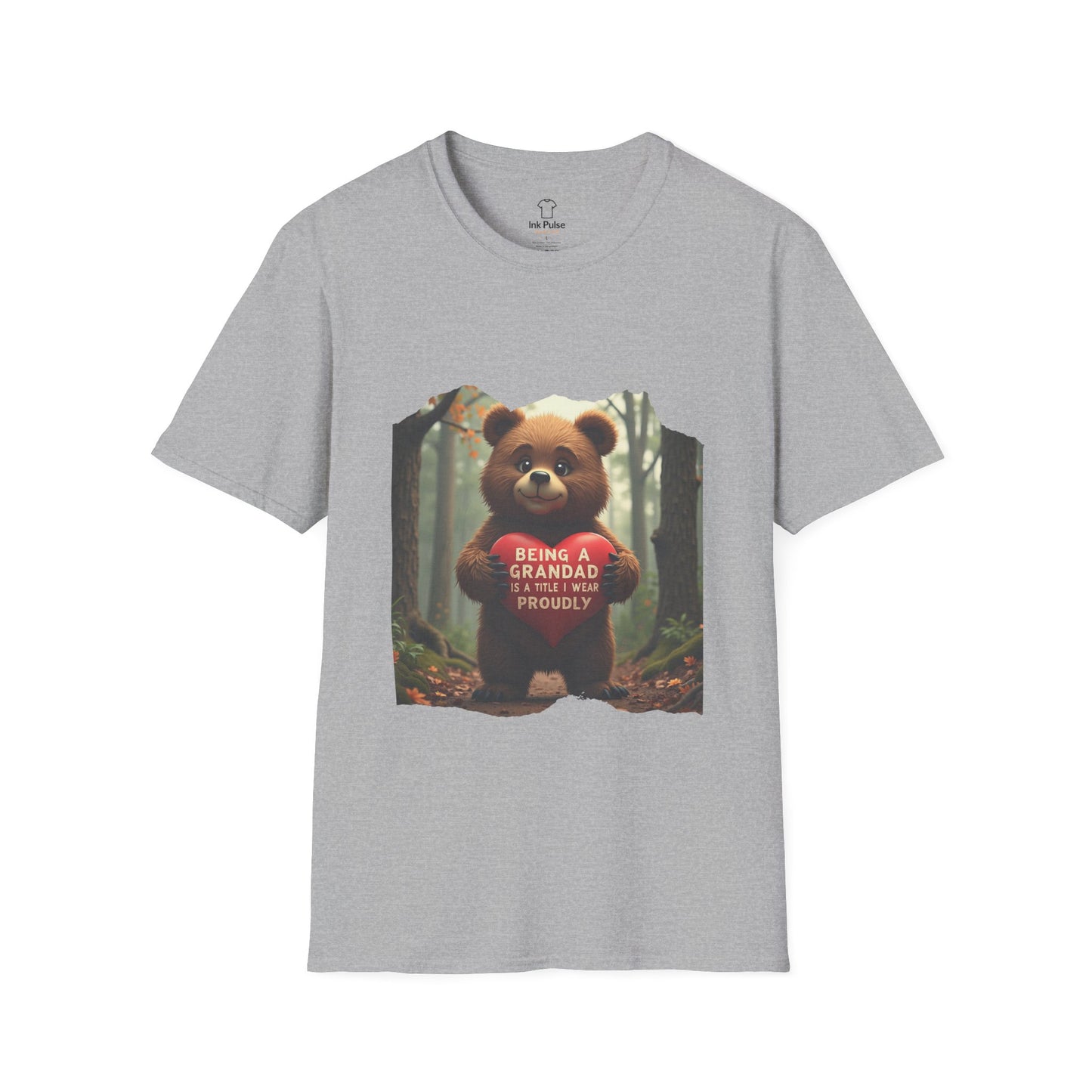 Ink Pulse Print - Cute Grandpa Bear T-Shirt. (Produced in Australia)
