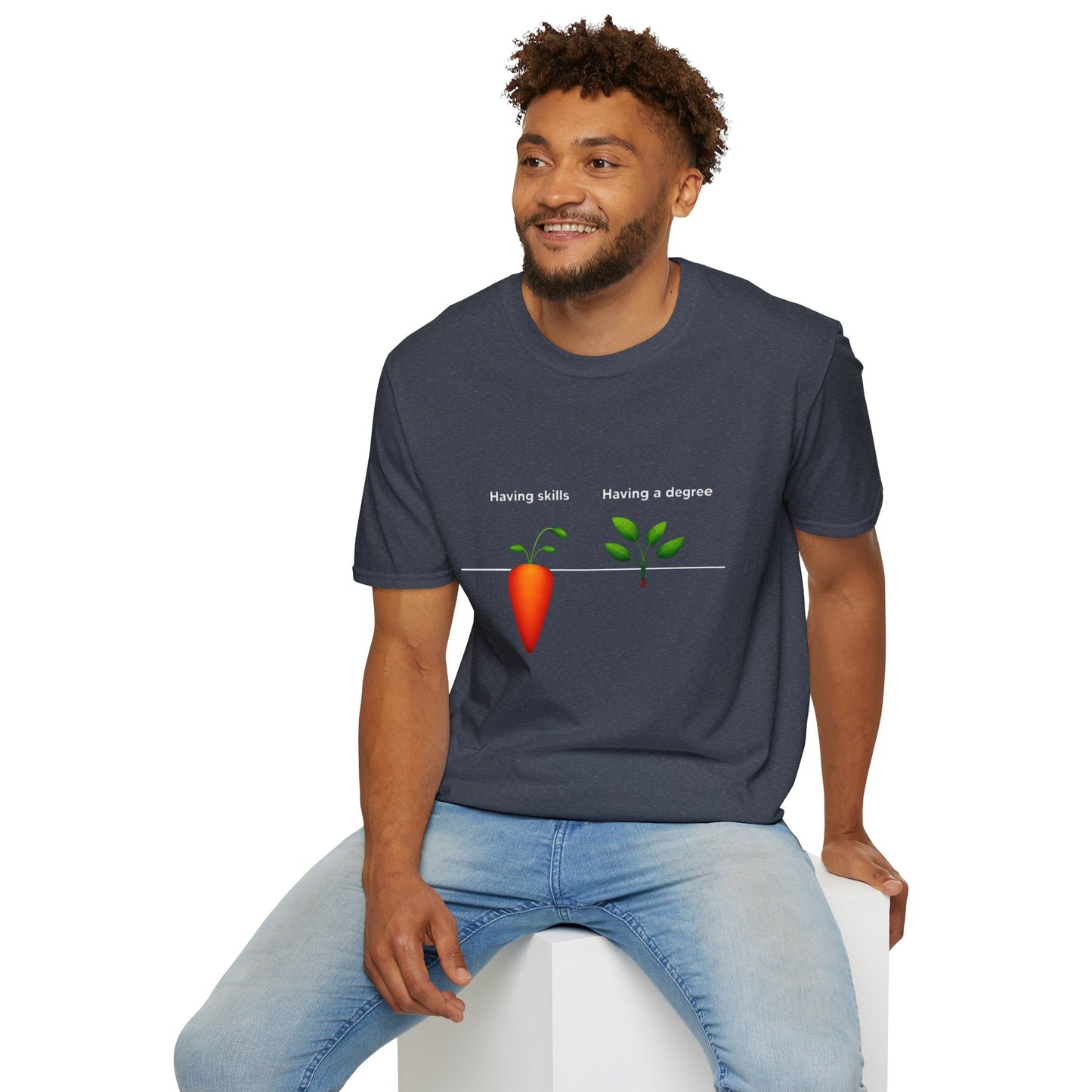 Ink Pulse Print - Skills vs Degree T-Shirt. (Produced in Australia)