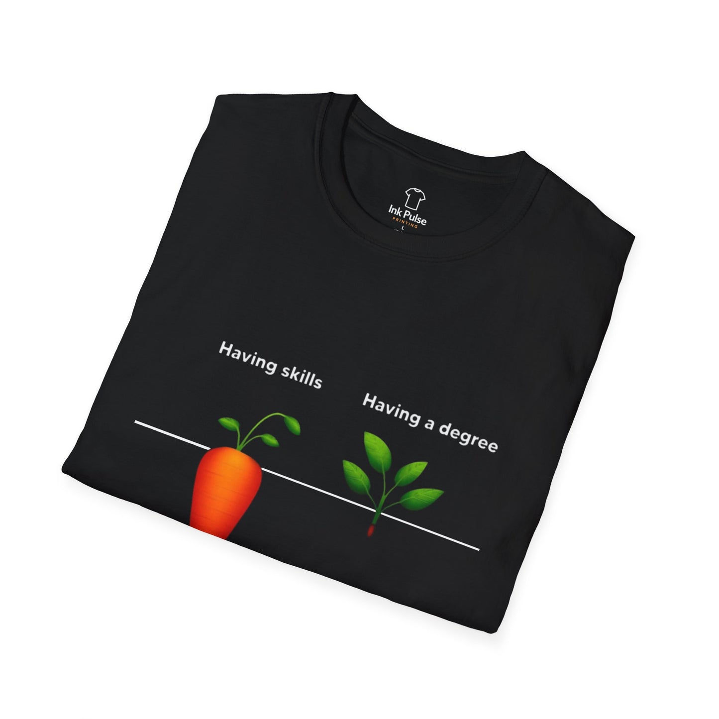 Ink Pulse Print - Skills vs Degree T-Shirt. (Produced in Australia)