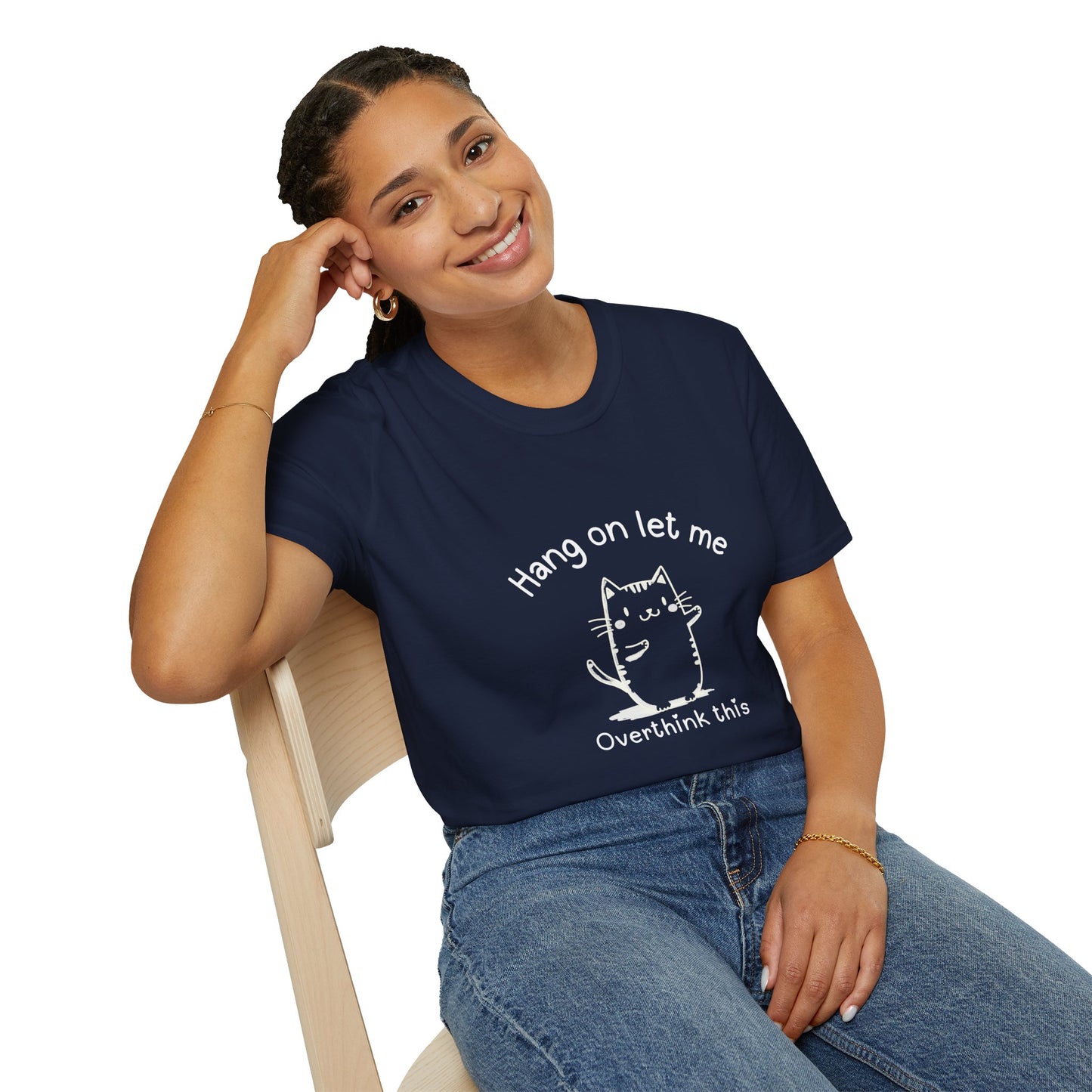 Ink Pulse Print - Overthink This Unisex Softstyle T-Shirt, Funny Graphic Tee.