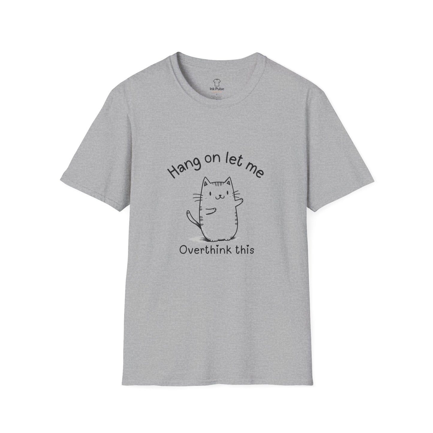 Ink Pulse Print - Overthink This Unisex Softstyle T-Shirt, Funny Graphic Tee.