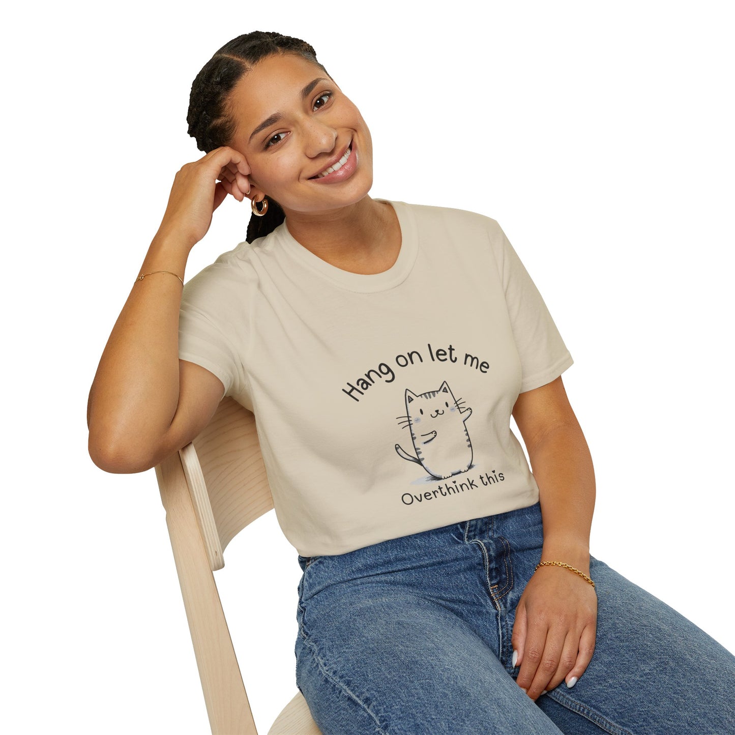 Ink Pulse Print - Overthink This Unisex Softstyle T-Shirt, Funny Graphic Tee.