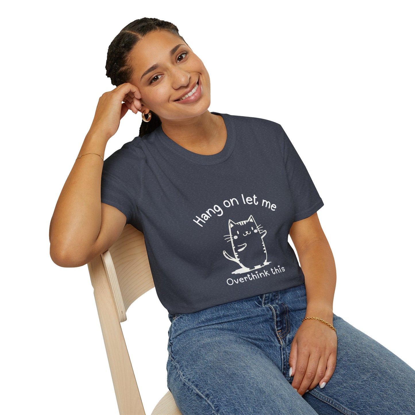 Ink Pulse Print - Overthink This Unisex Softstyle T-Shirt, Funny Graphic Tee.