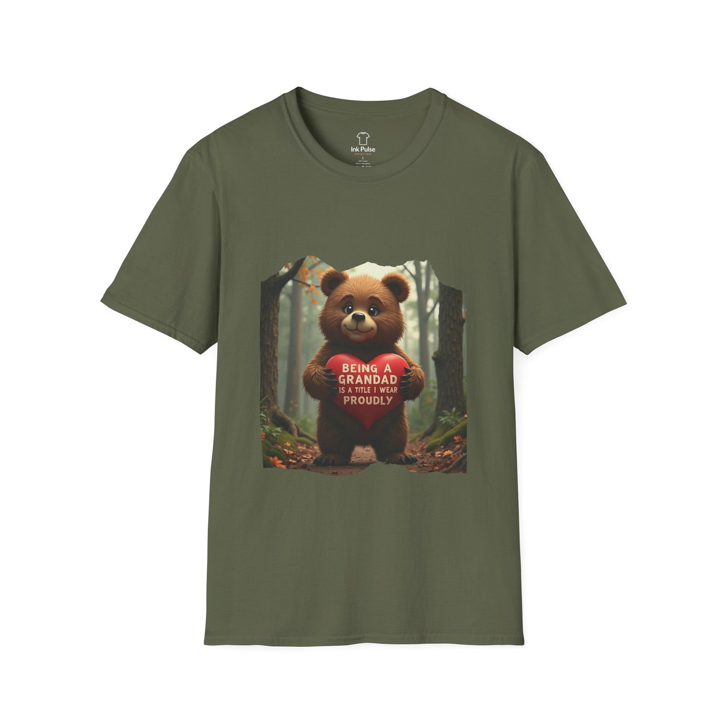 Ink Pulse Print - Cute Grandpa Bear T-Shirt. (Produced in Australia)
