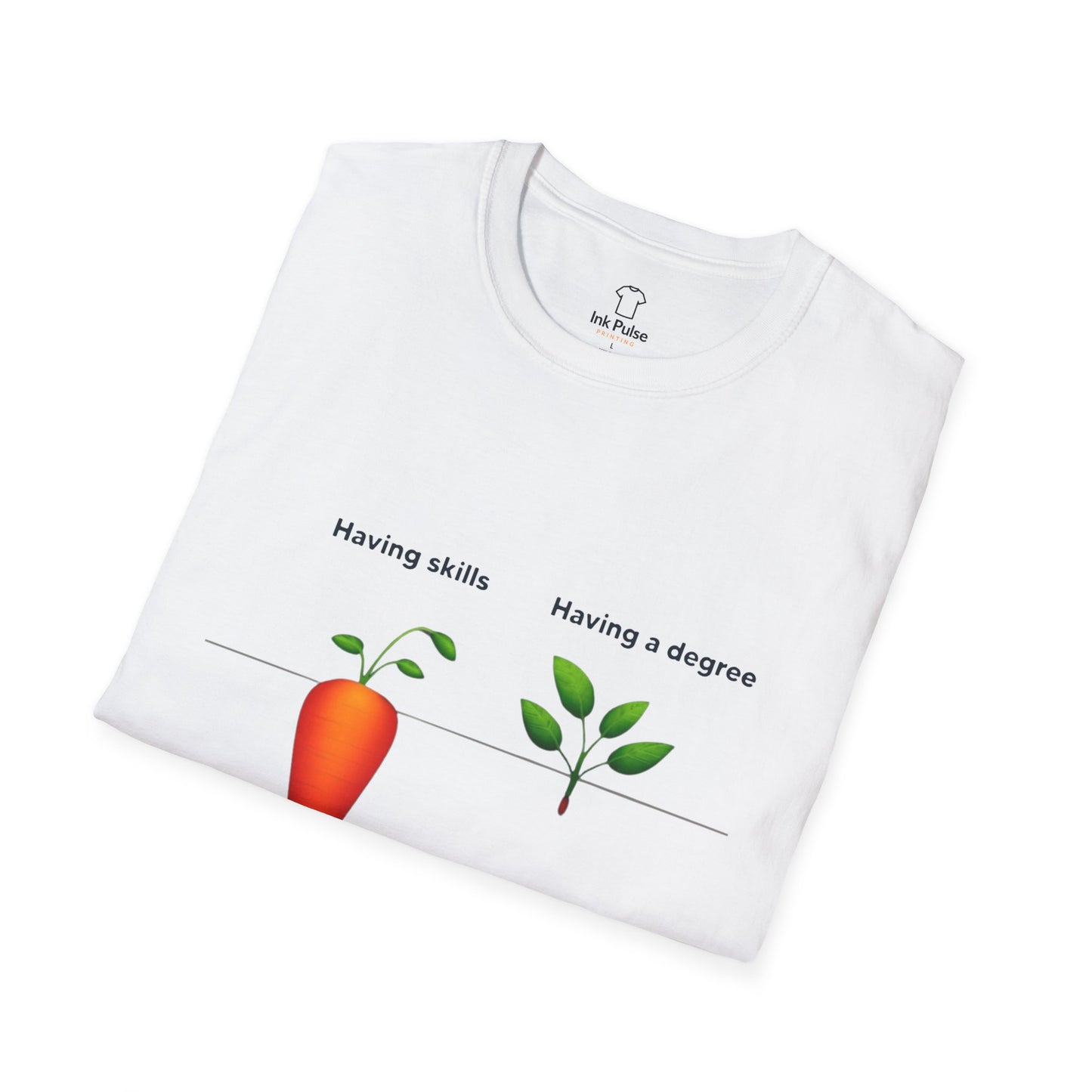 Ink Pulse Print - Skills vs Degree T-Shirt. (Produced in Australia)