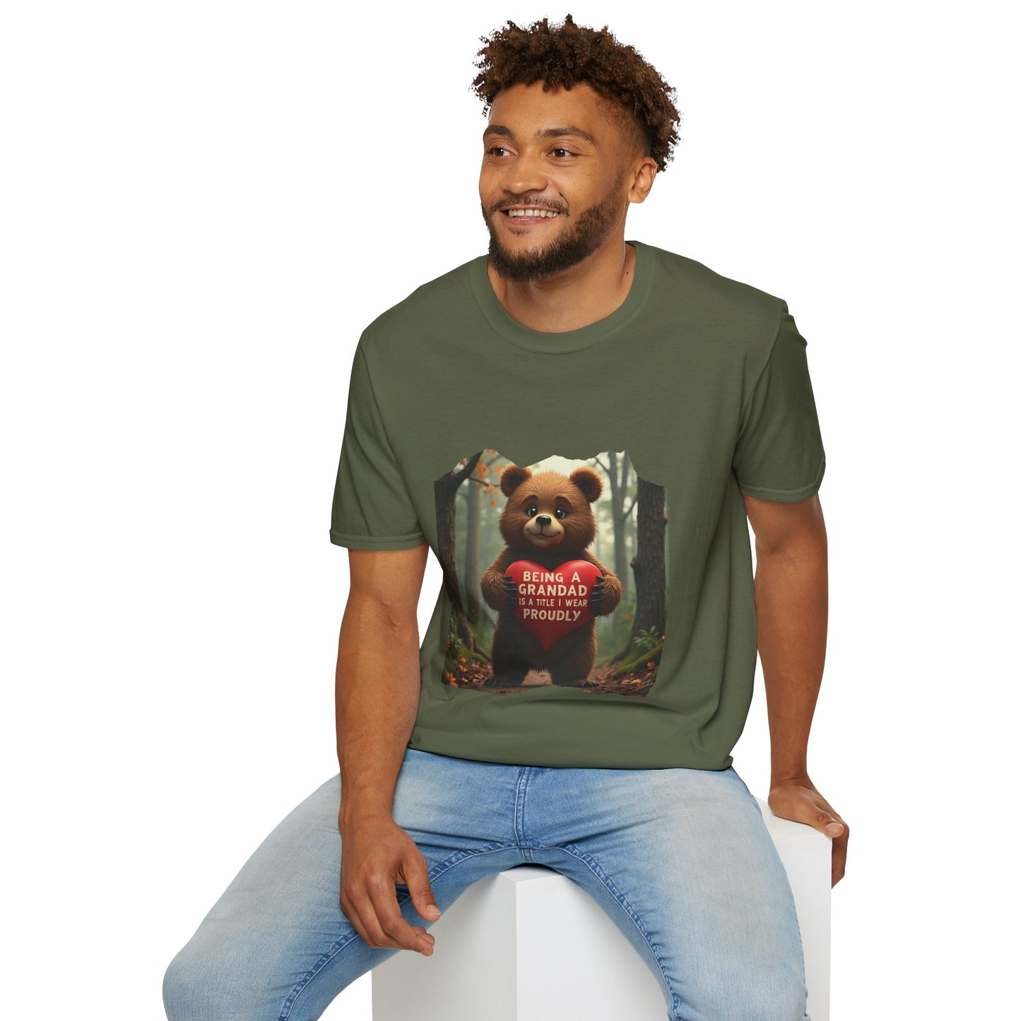 Ink Pulse Print - Cute Grandpa Bear T-Shirt. (Produced in Australia)