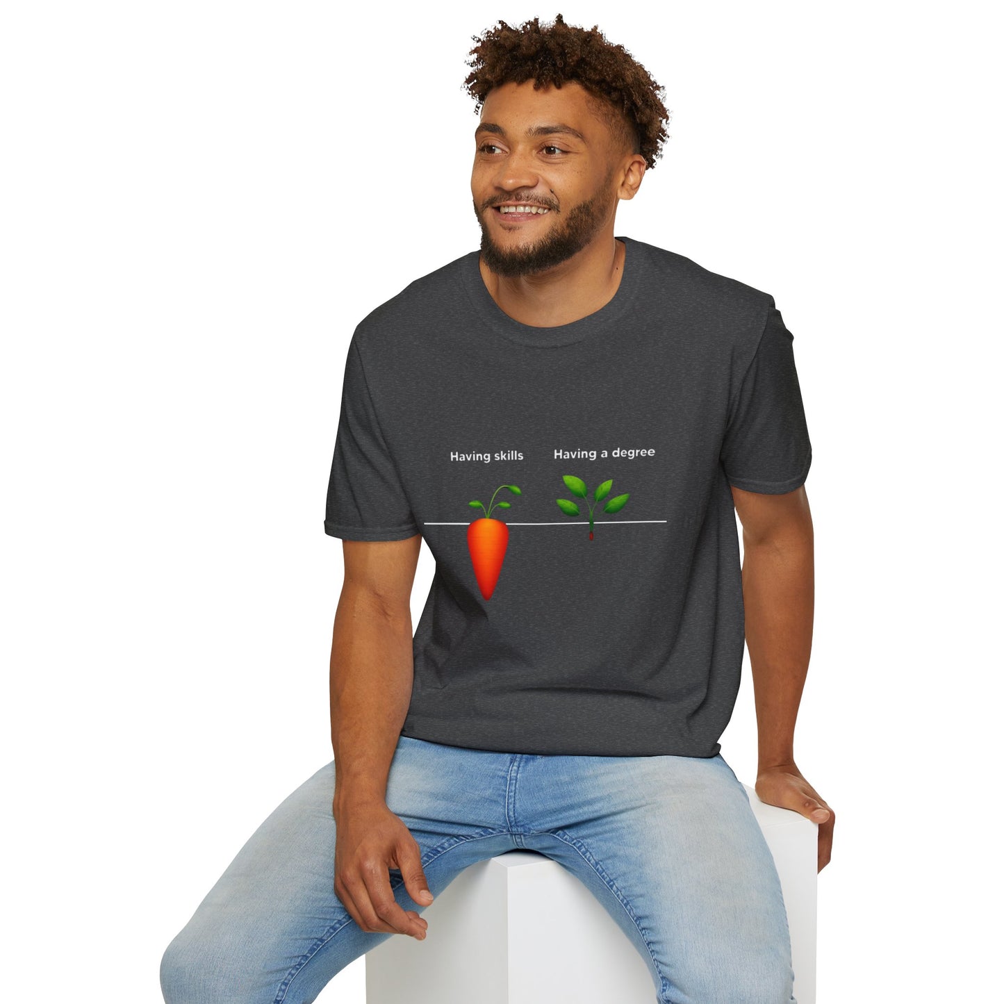 Ink Pulse Print - Skills vs Degree T-Shirt. (Produced in Australia)