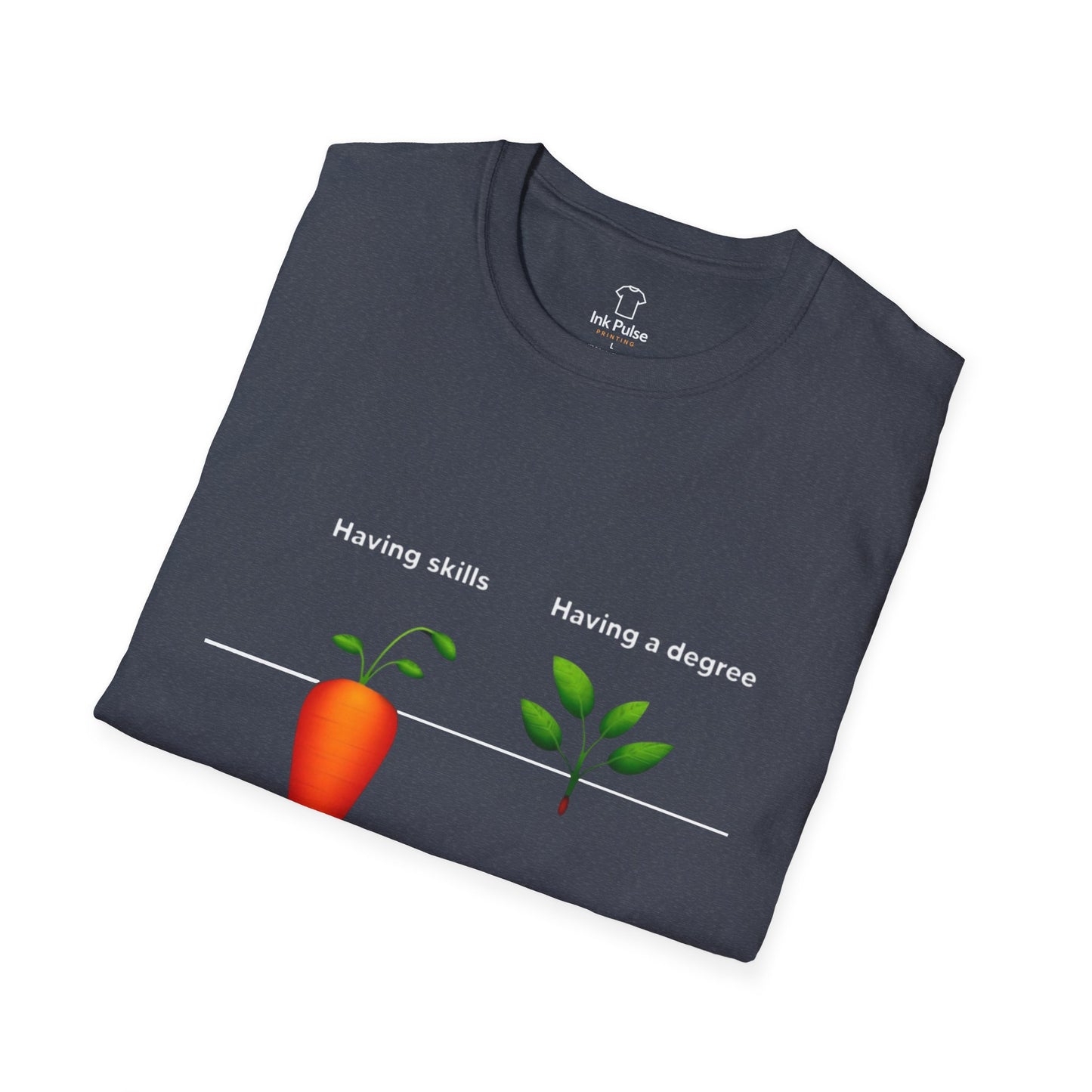 Ink Pulse Print - Skills vs Degree T-Shirt. (Produced in Australia)