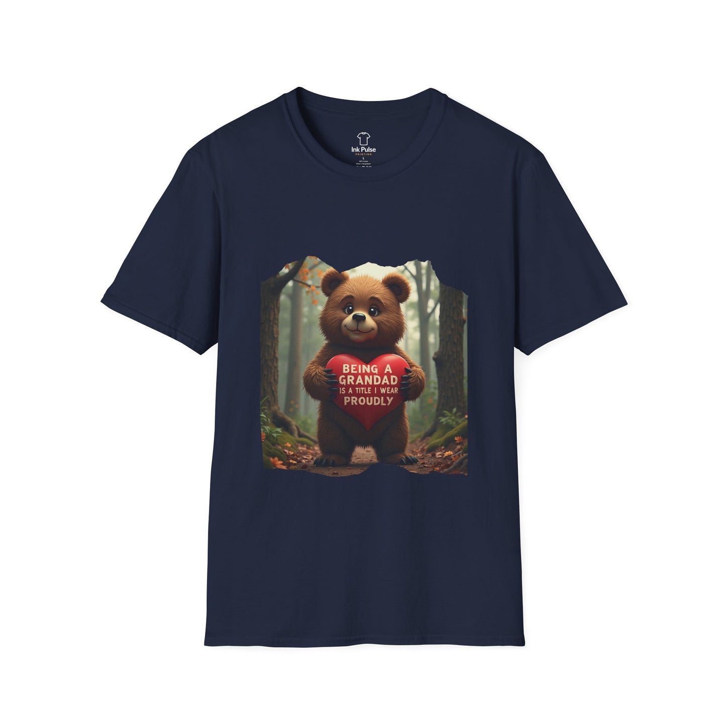 Ink Pulse Print - Cute Grandpa Bear T-Shirt. (Produced in Australia)