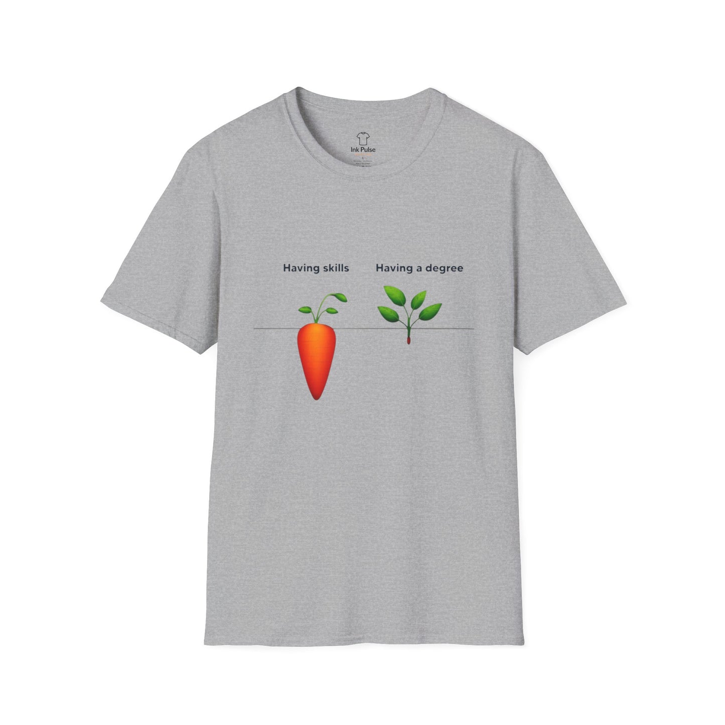 Ink Pulse Print - Skills vs Degree T-Shirt. (Produced in Australia)
