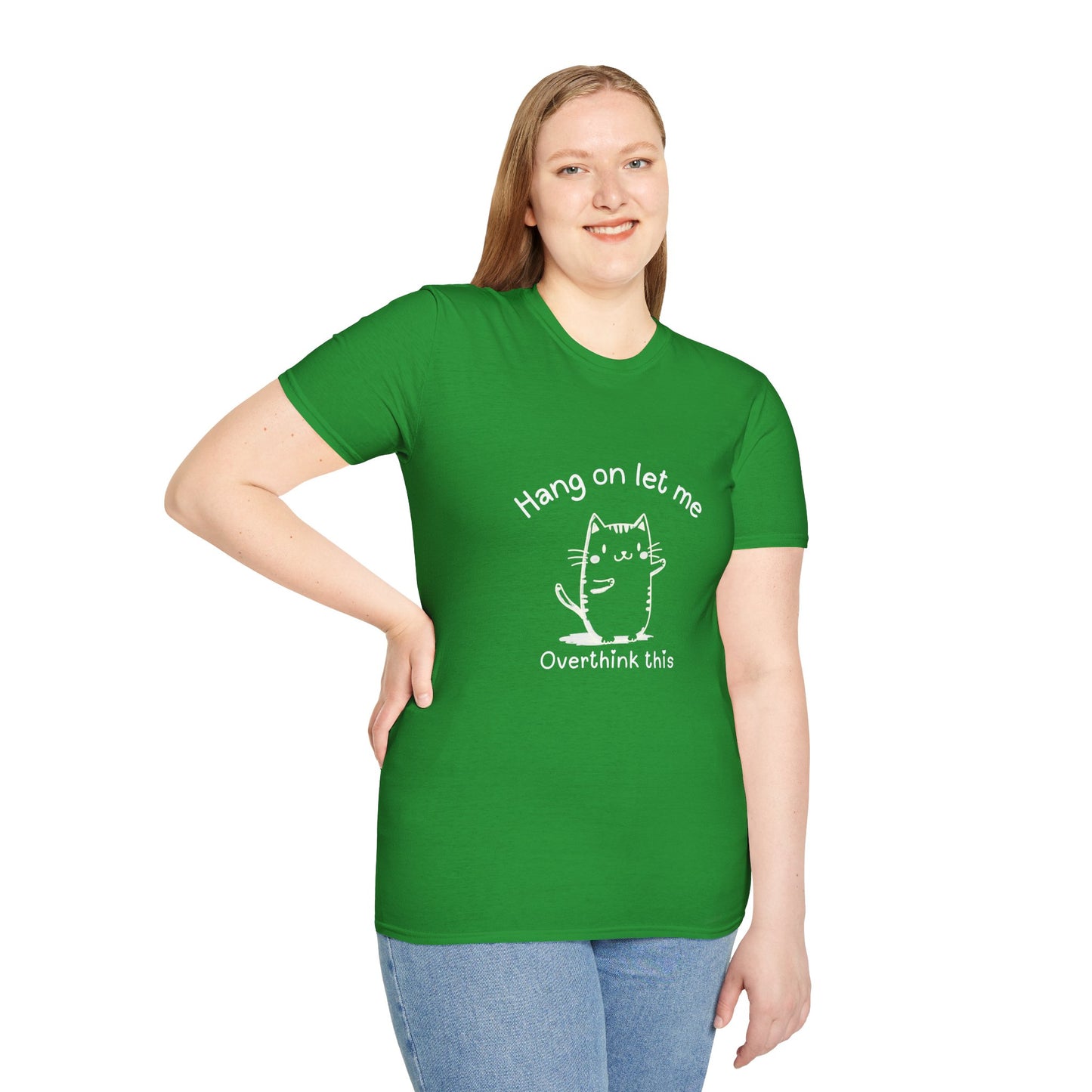Ink Pulse Print - Overthink This Unisex Softstyle T-Shirt, Funny Graphic Tee.