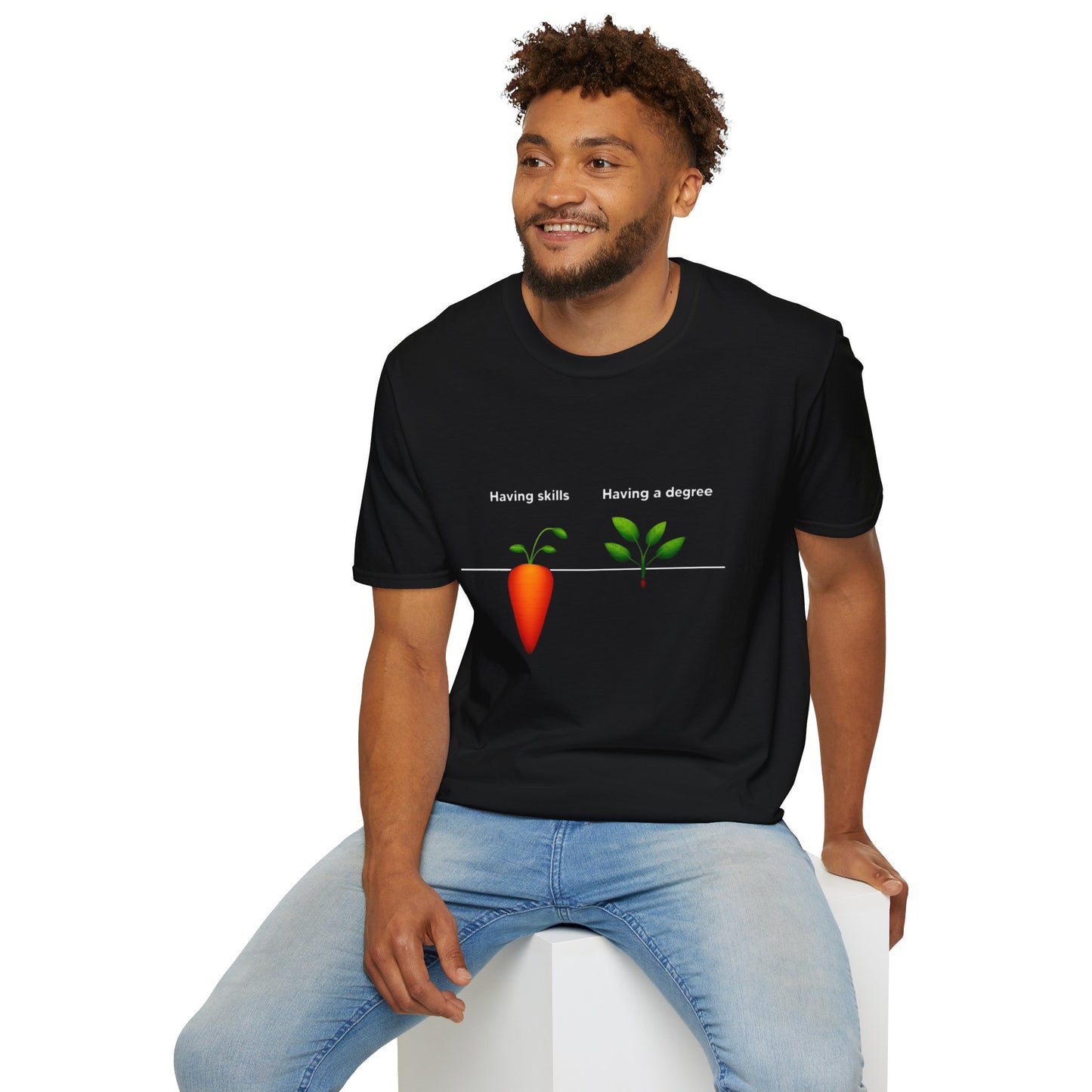Ink Pulse Print - Skills vs Degree T-Shirt. (Produced in Australia)