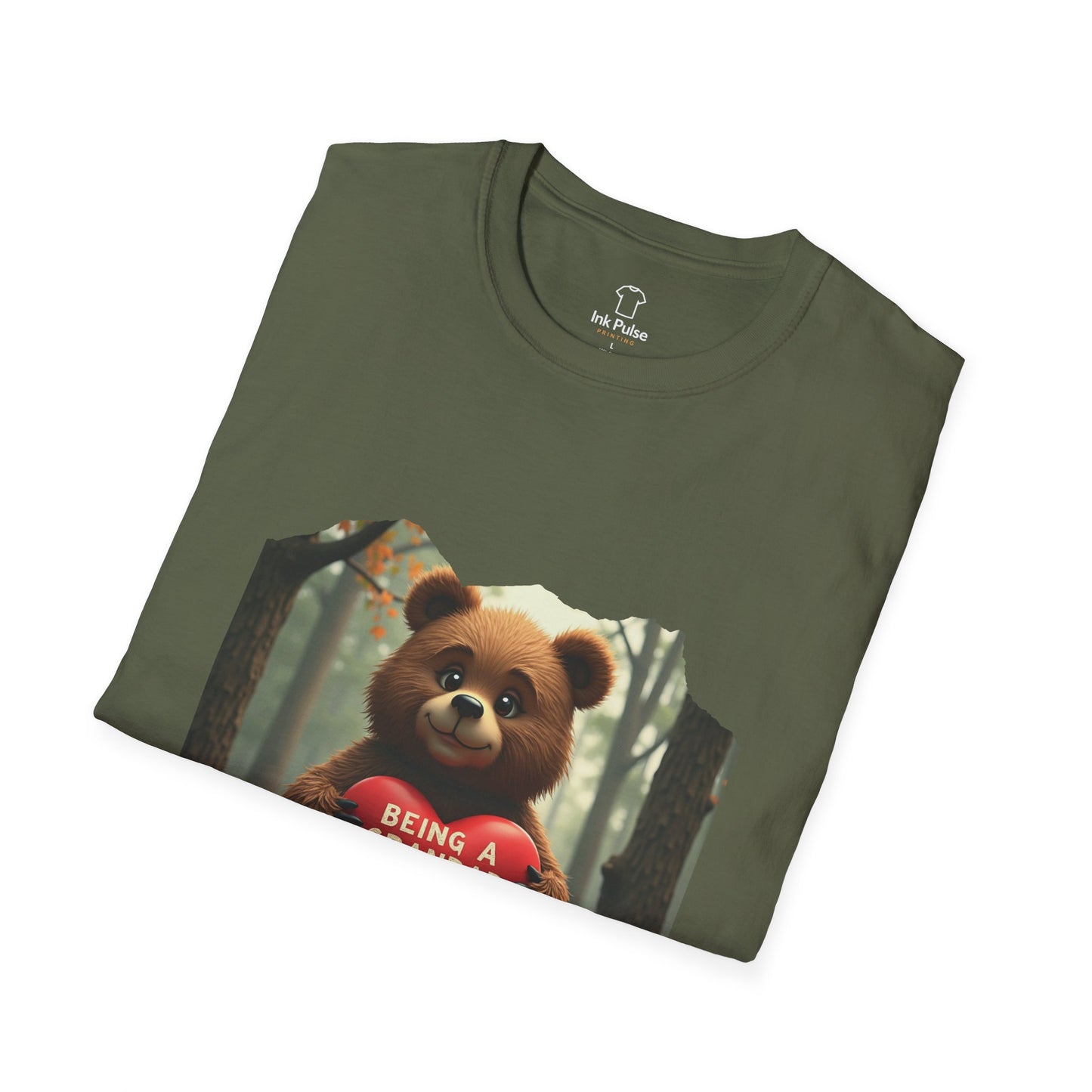 Ink Pulse Print - Cute Grandpa Bear T-Shirt. (Produced in Australia)