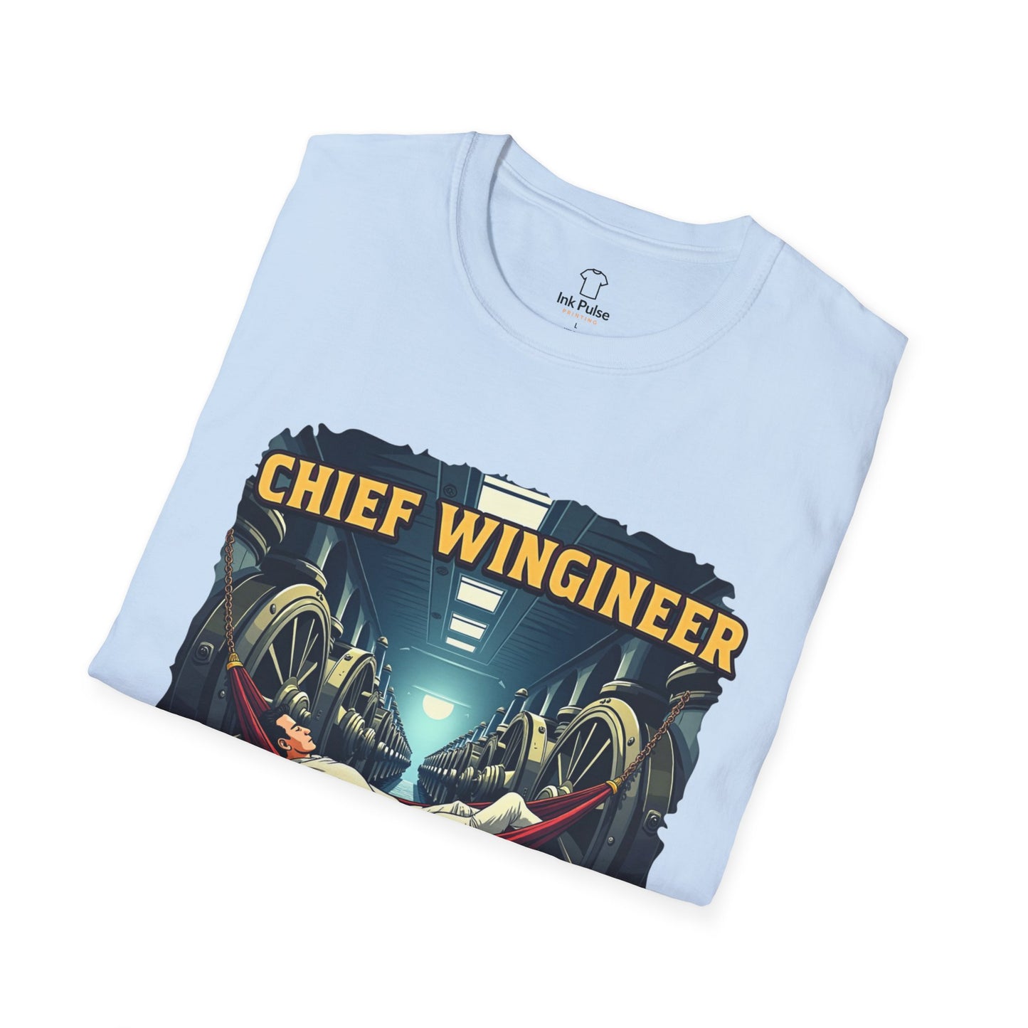 Ink Pulse Print - Chief Wingineer at Work Unisex T-Shirt. (Produced in Australia)