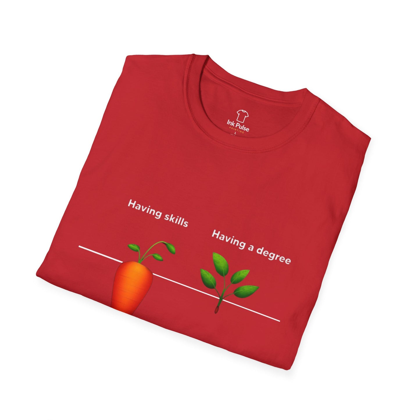 Ink Pulse Print - Skills vs Degree T-Shirt. (Produced in Australia)
