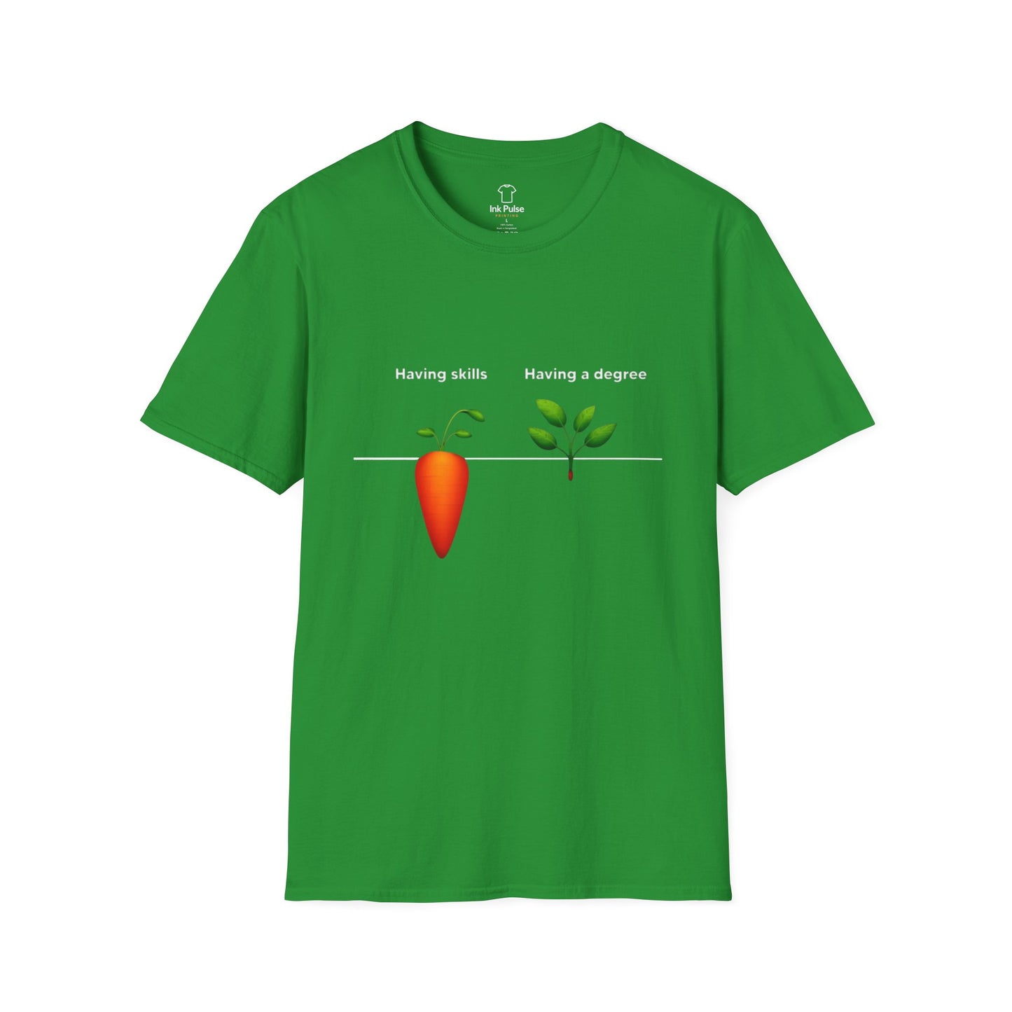 Ink Pulse Print - Skills vs Degree T-Shirt. (Produced in Australia)