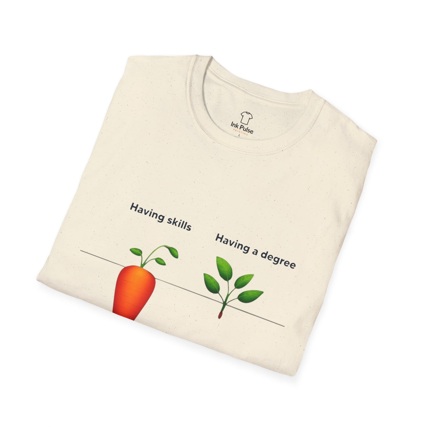 Ink Pulse Print - Skills vs Degree T-Shirt. (Produced in Australia)