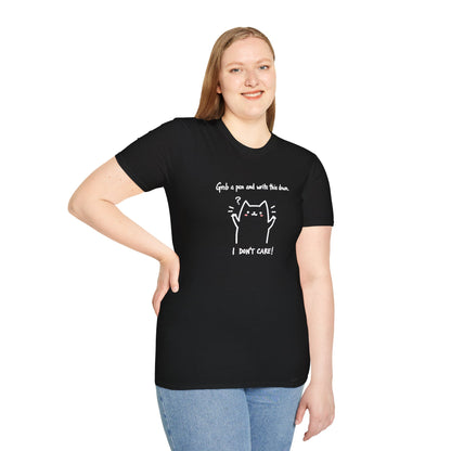 Ink Pulse Print - Funny Cat Quote T-Shirt, Cute Animal Tee. (Produced in Australia)
