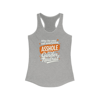 Ink Pulse Print - Gender Neutral Humor Women's Racerback Tank. (Producted in the USA)