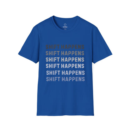 Ink Pulse Print - Shift Happens Unisex Softstyle T-Shirt | Casual Tee. (Produced in Australia)