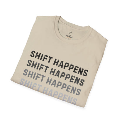 Ink Pulse Print - Shift Happens Unisex Softstyle T-Shirt | Casual Tee. (Produced in Australia)