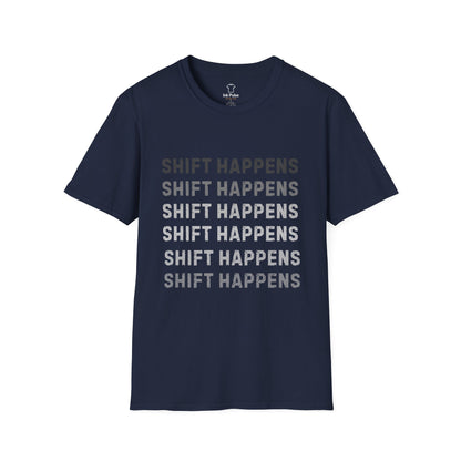 Ink Pulse Print - Shift Happens Unisex Softstyle T-Shirt | Casual Tee. (Produced in Australia)