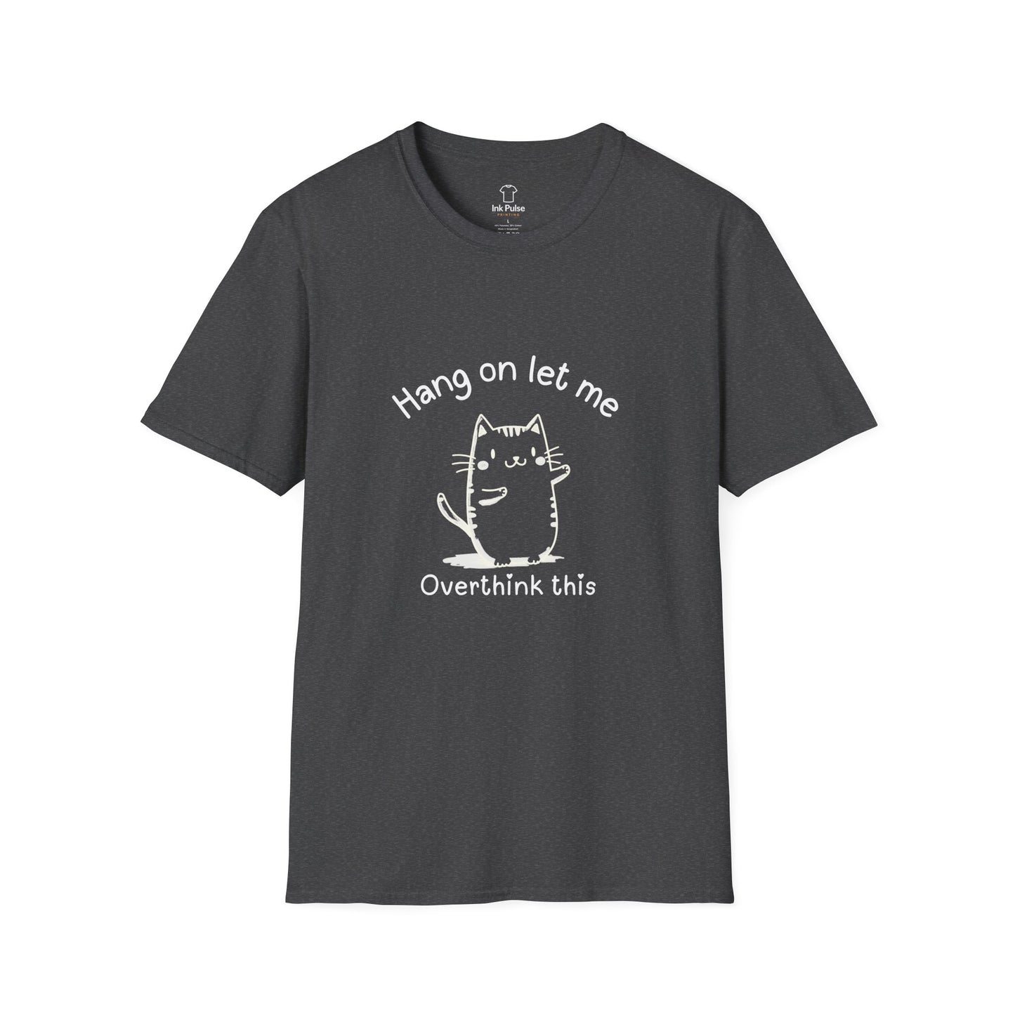 Ink Pulse Print - Overthink This Unisex Softstyle T-Shirt, Funny Graphic Tee.